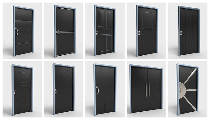 Doors Bundle CG1 3D model