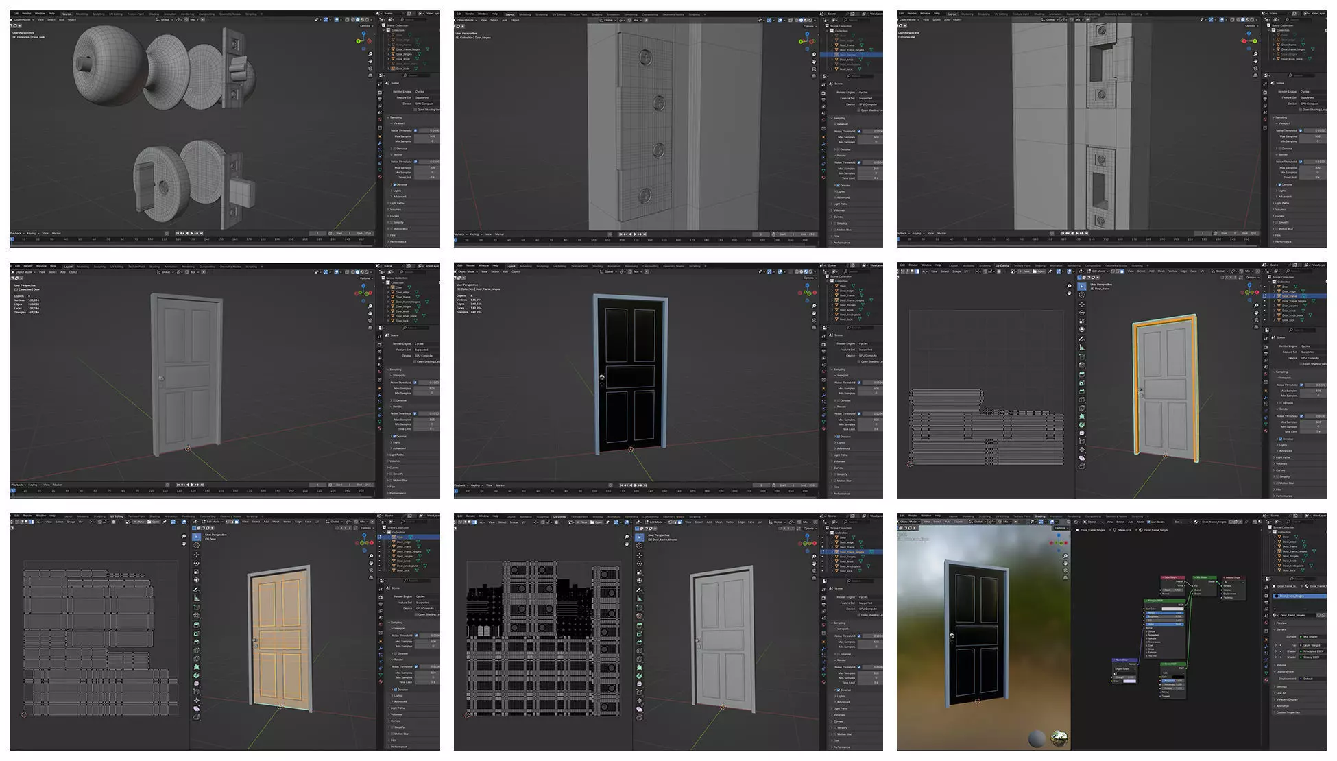 Doors Bundle CG1 3D model_6