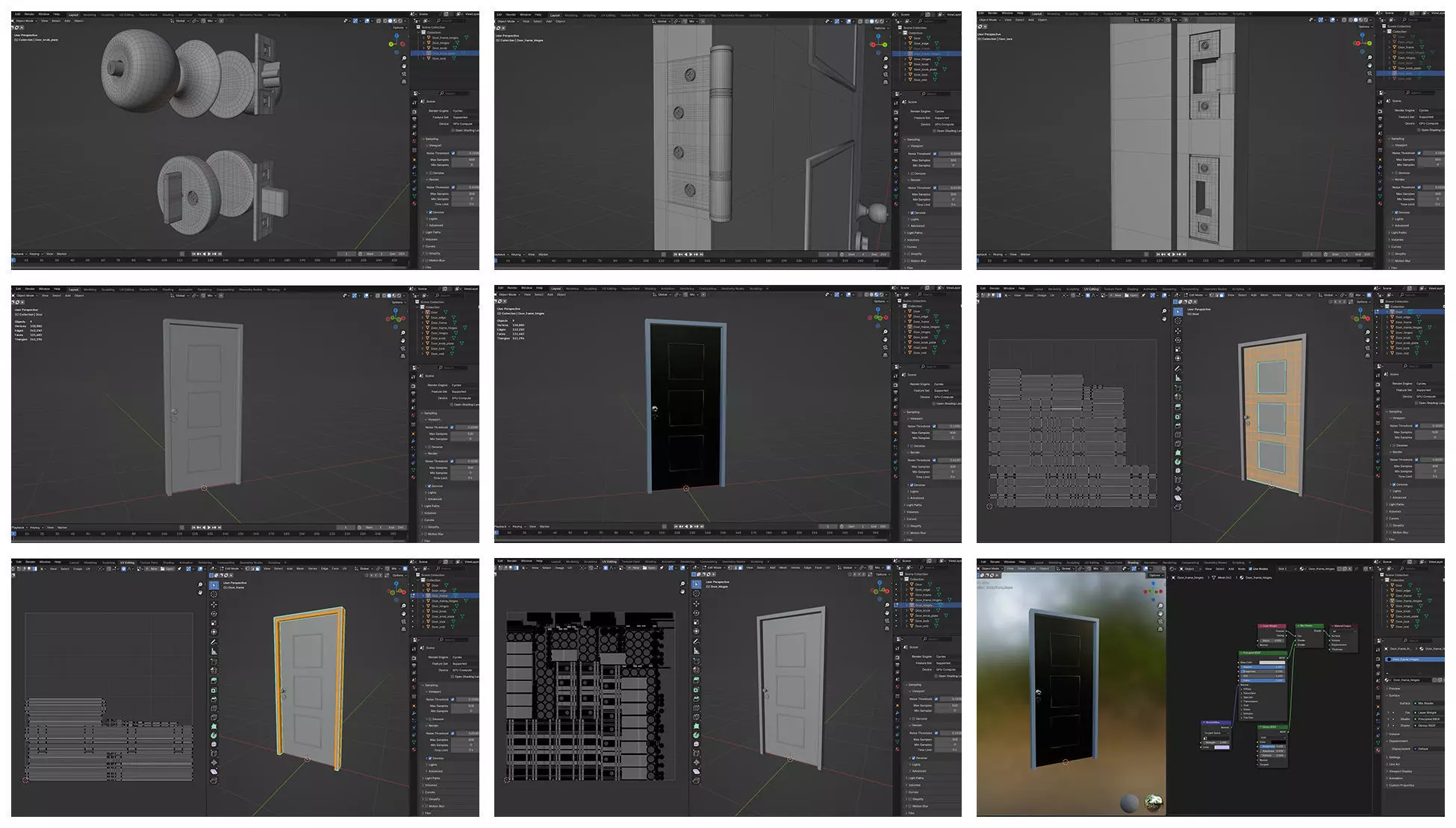 Doors Bundle CG1 3D model_9