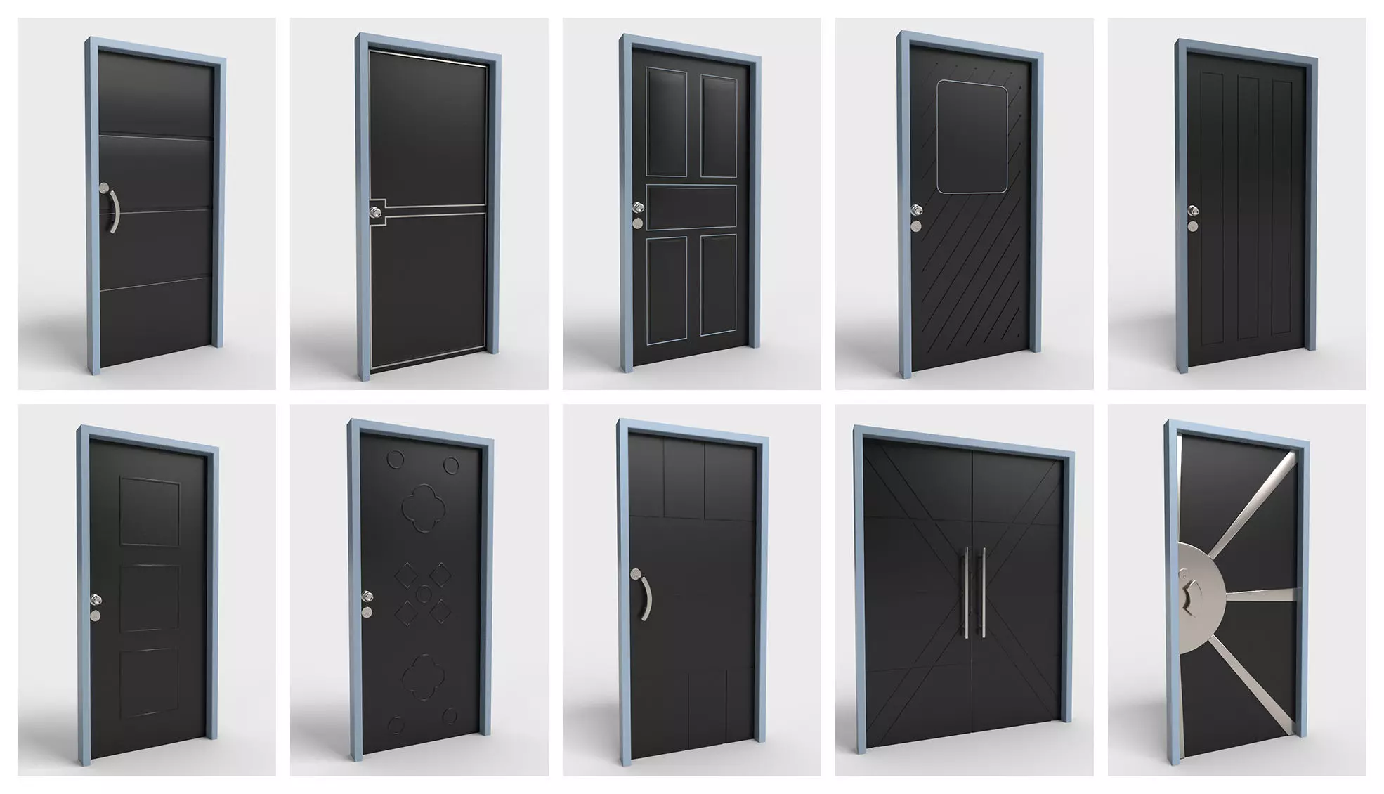 Doors Bundle CG1 3D model_0