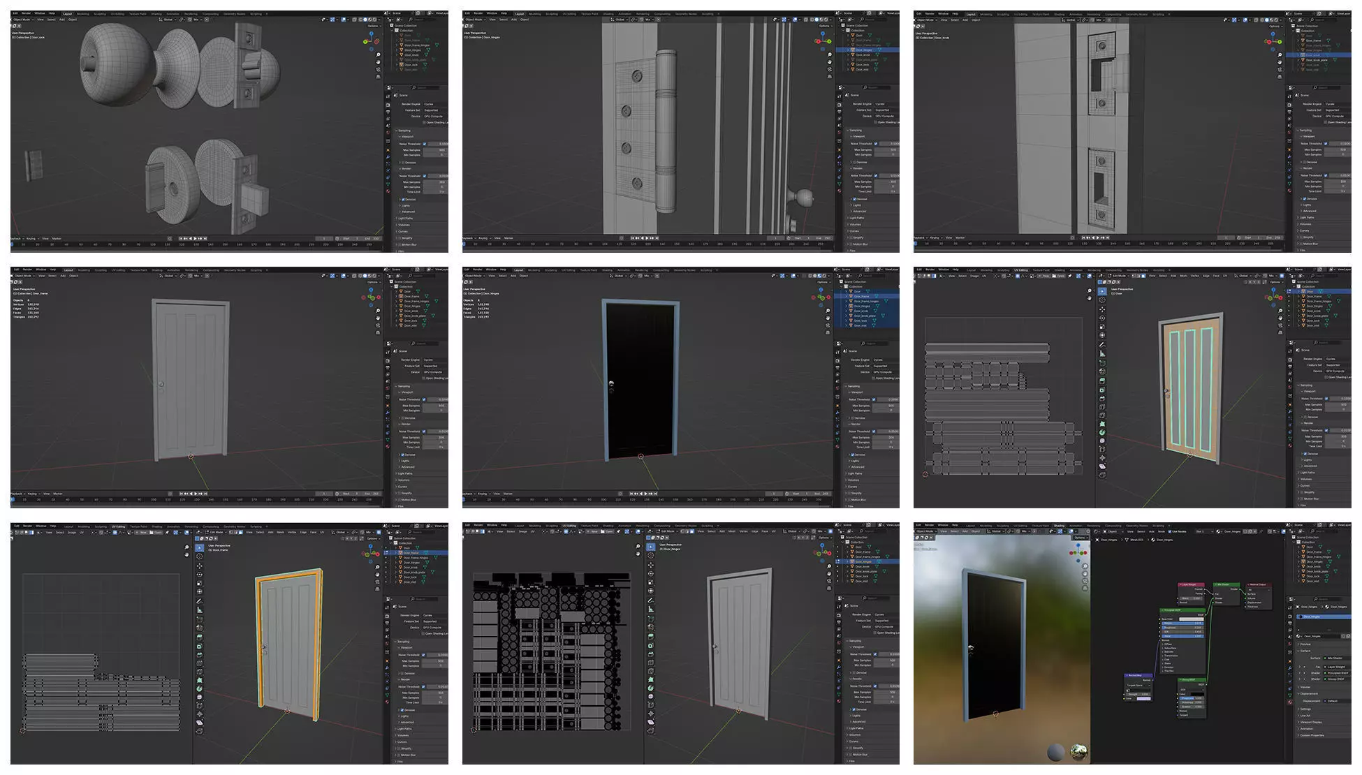 Doors Bundle CG1 3D model_8