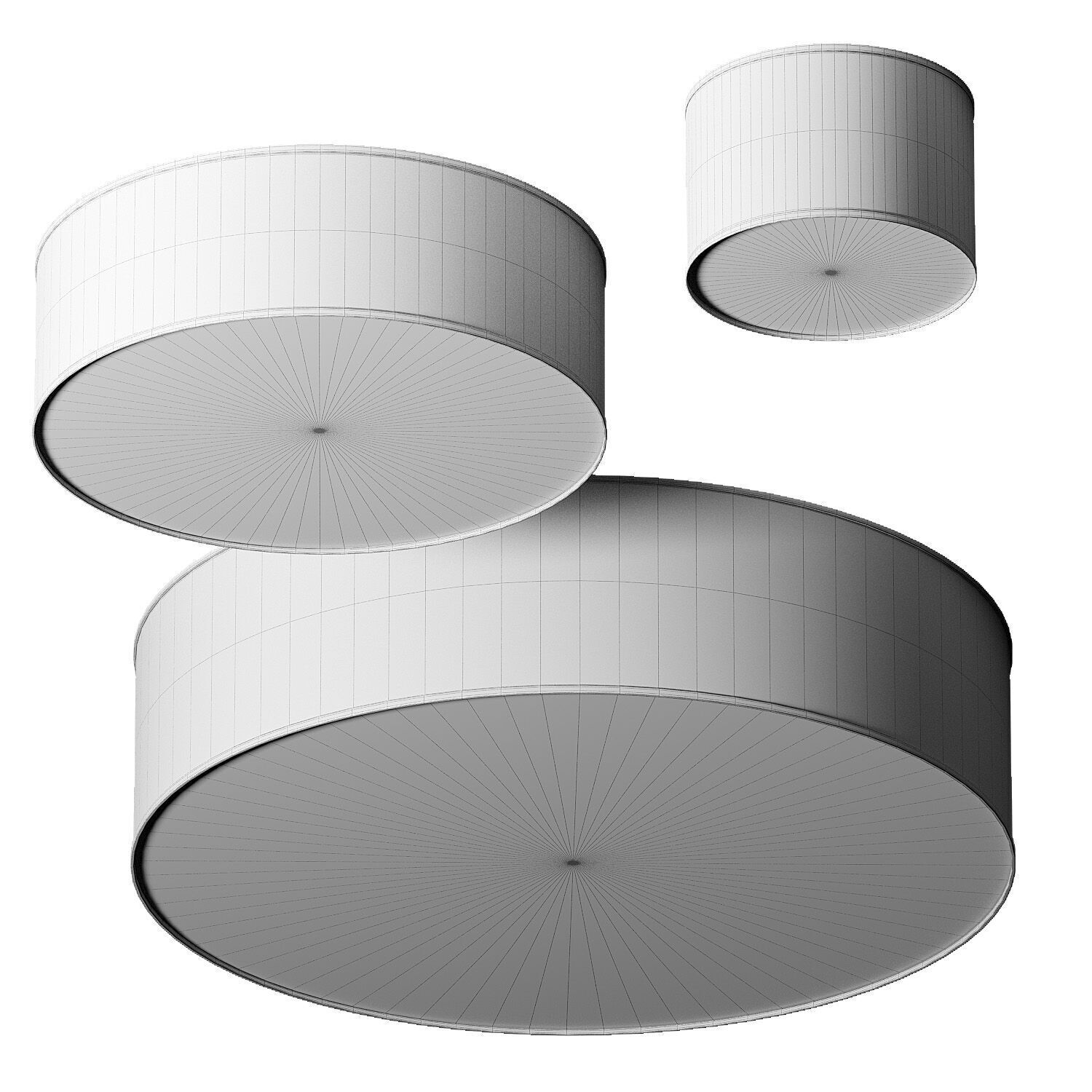 CB2 Boum Drum Ceiling Lamp 3D model_4