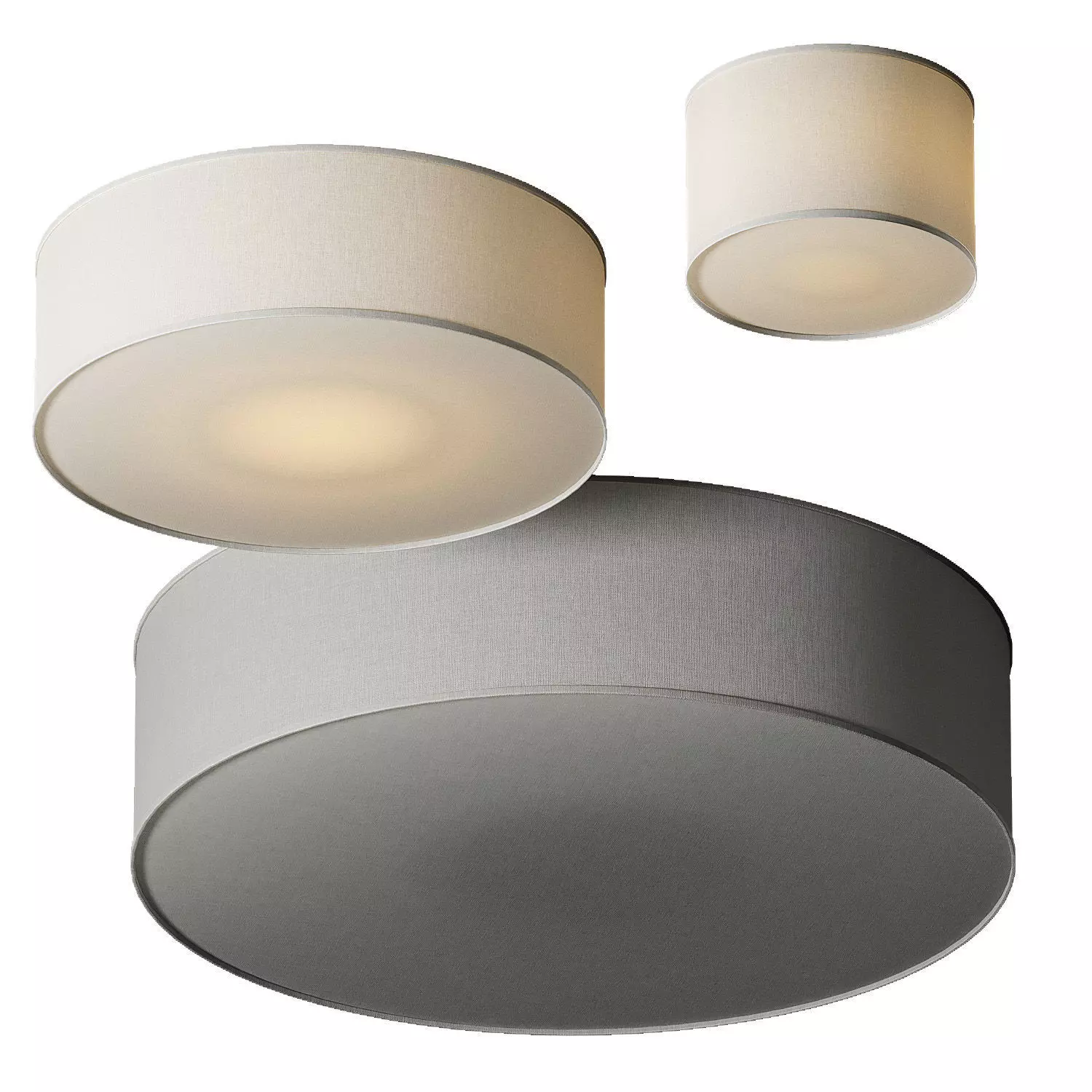 CB2 Boum Drum Ceiling Lamp 3D model_0