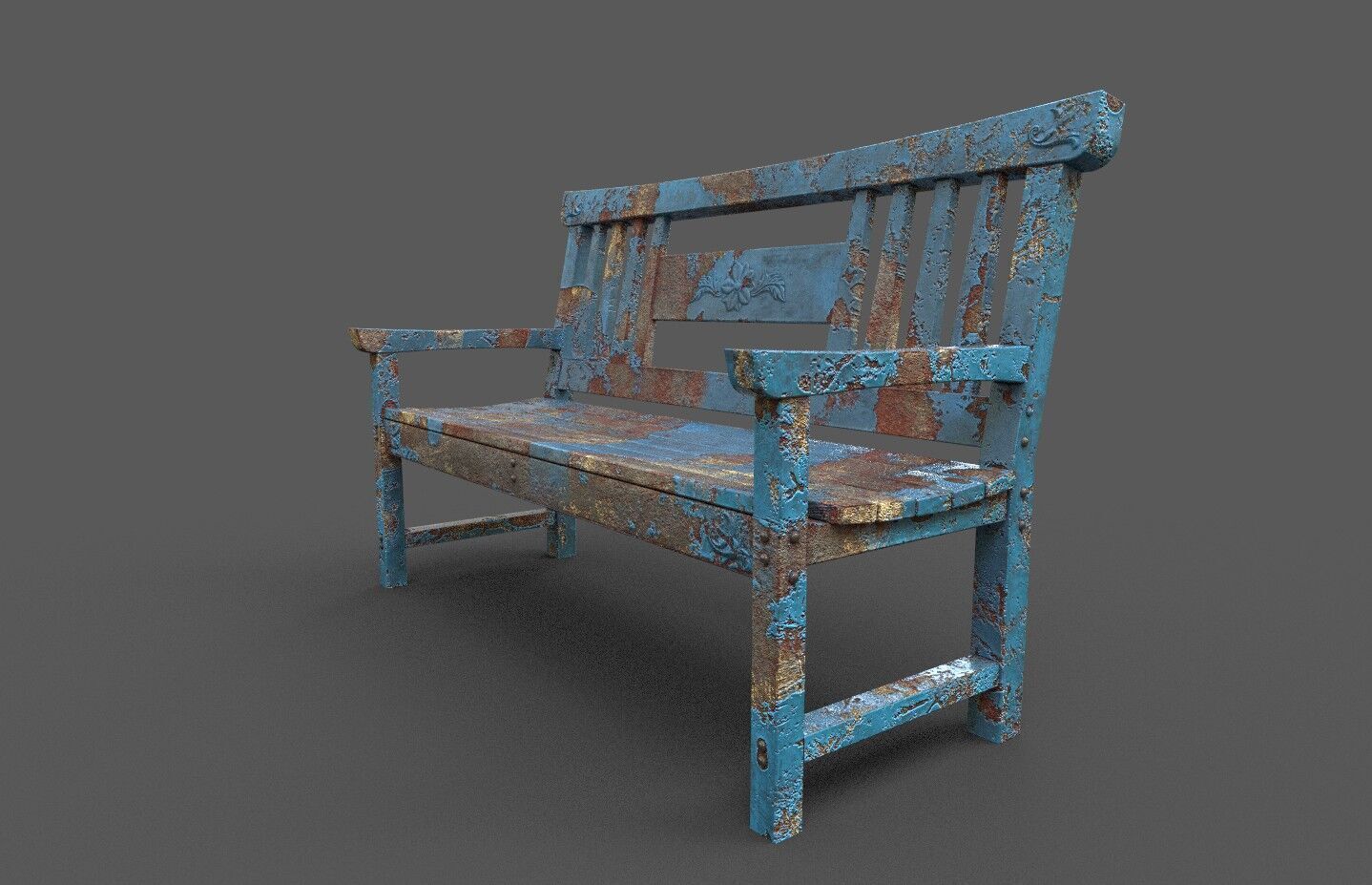Mega Pack 32 Street Bench Low-poly 3D model_77