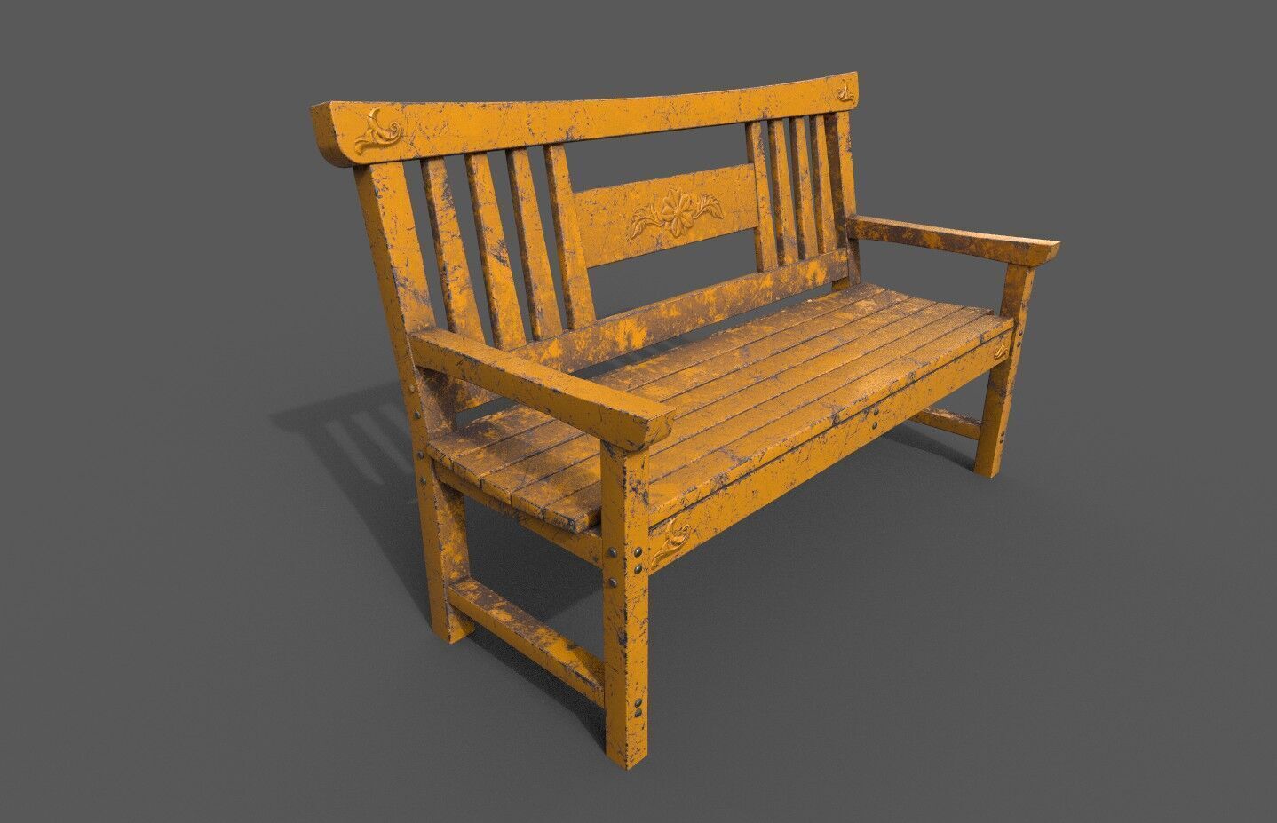 Mega Pack 32 Street Bench Low-poly 3D model_122