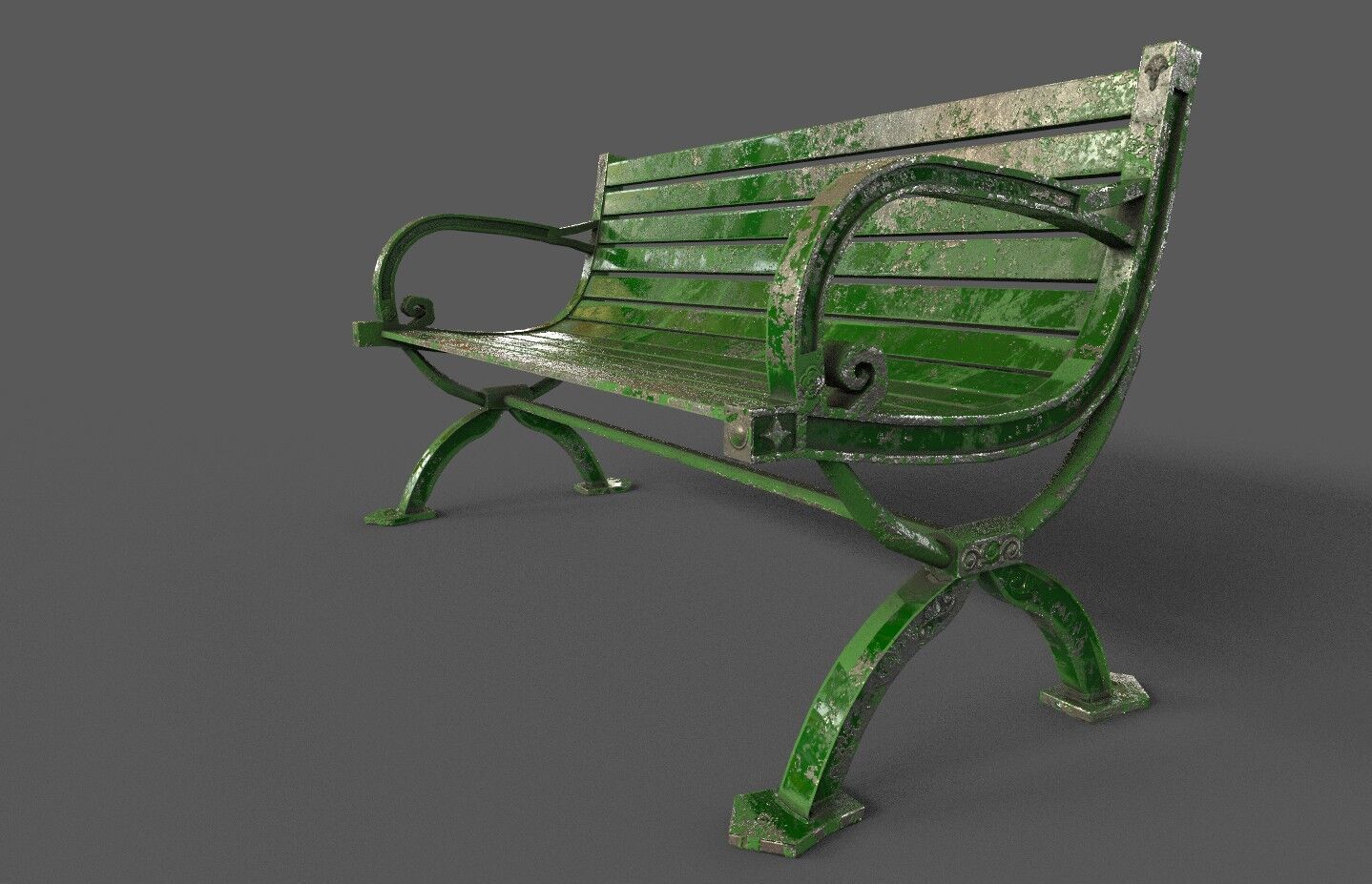 Mega Pack 32 Street Bench Low-poly 3D model_107