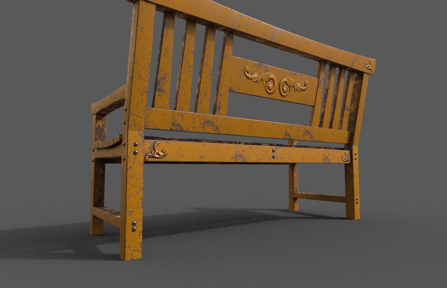 Mega Pack 32 Street Bench Low-poly 3D model_131