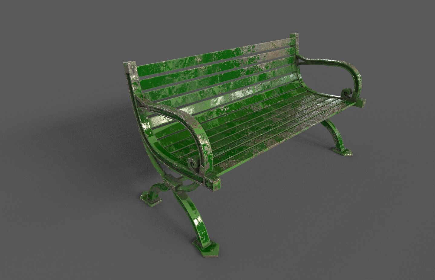 Mega Pack 32 Street Bench Low-poly 3D model_97