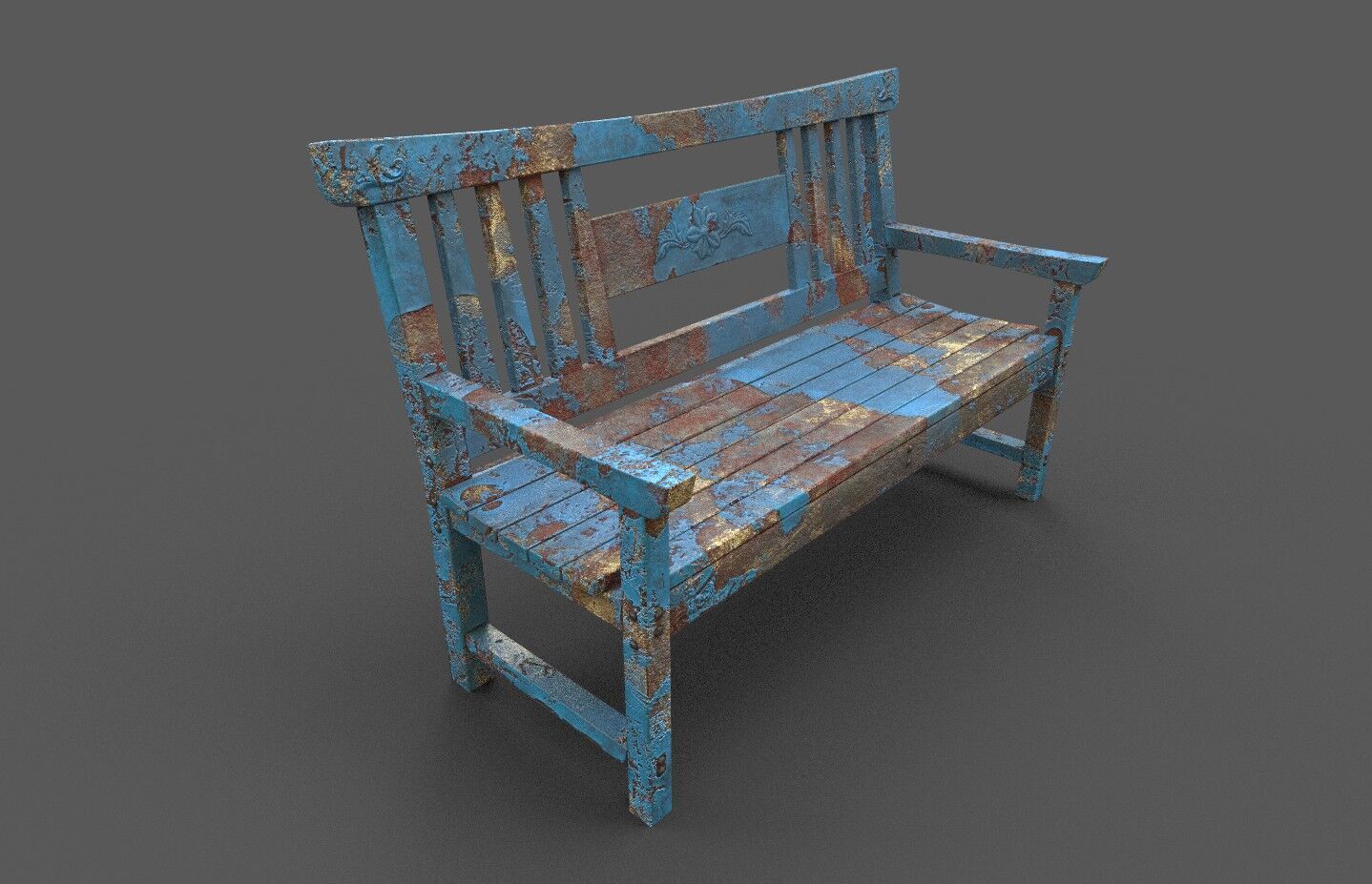 Mega Pack 32 Street Bench Low-poly 3D model_71