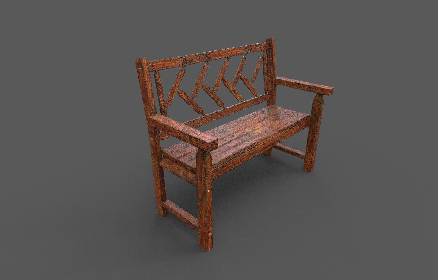 Mega Pack 32 Street Bench Low-poly 3D model_69