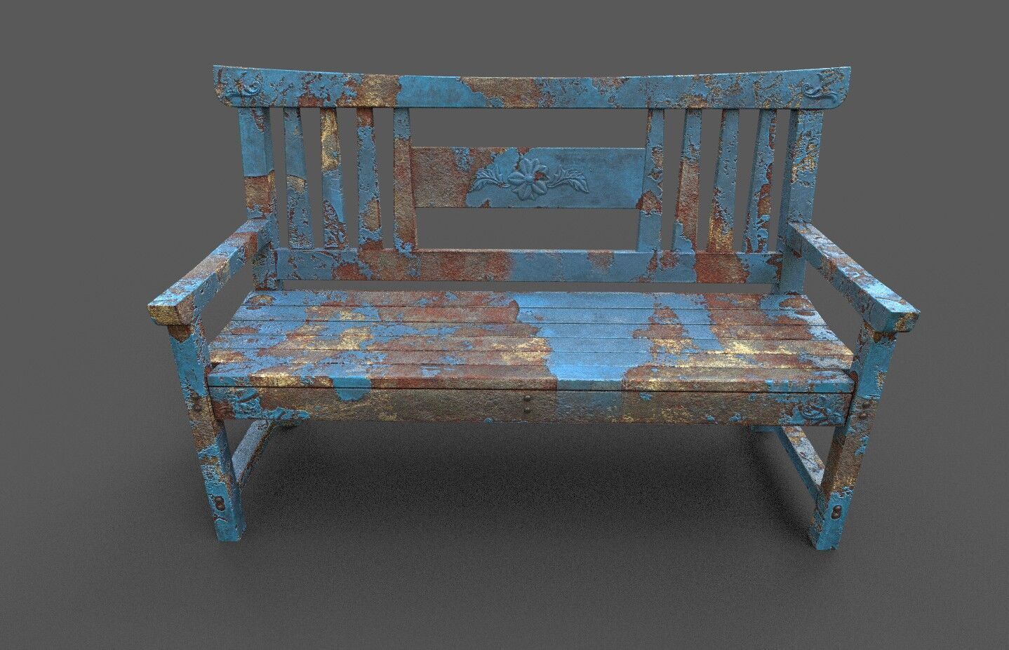 Mega Pack 32 Street Bench Low-poly 3D model_83