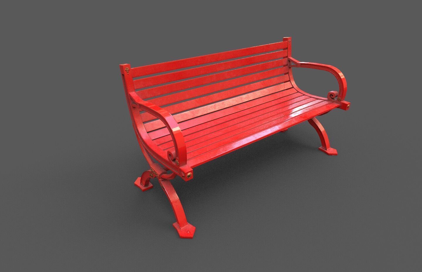 Mega Pack 32 Street Bench Low-poly 3D model_136