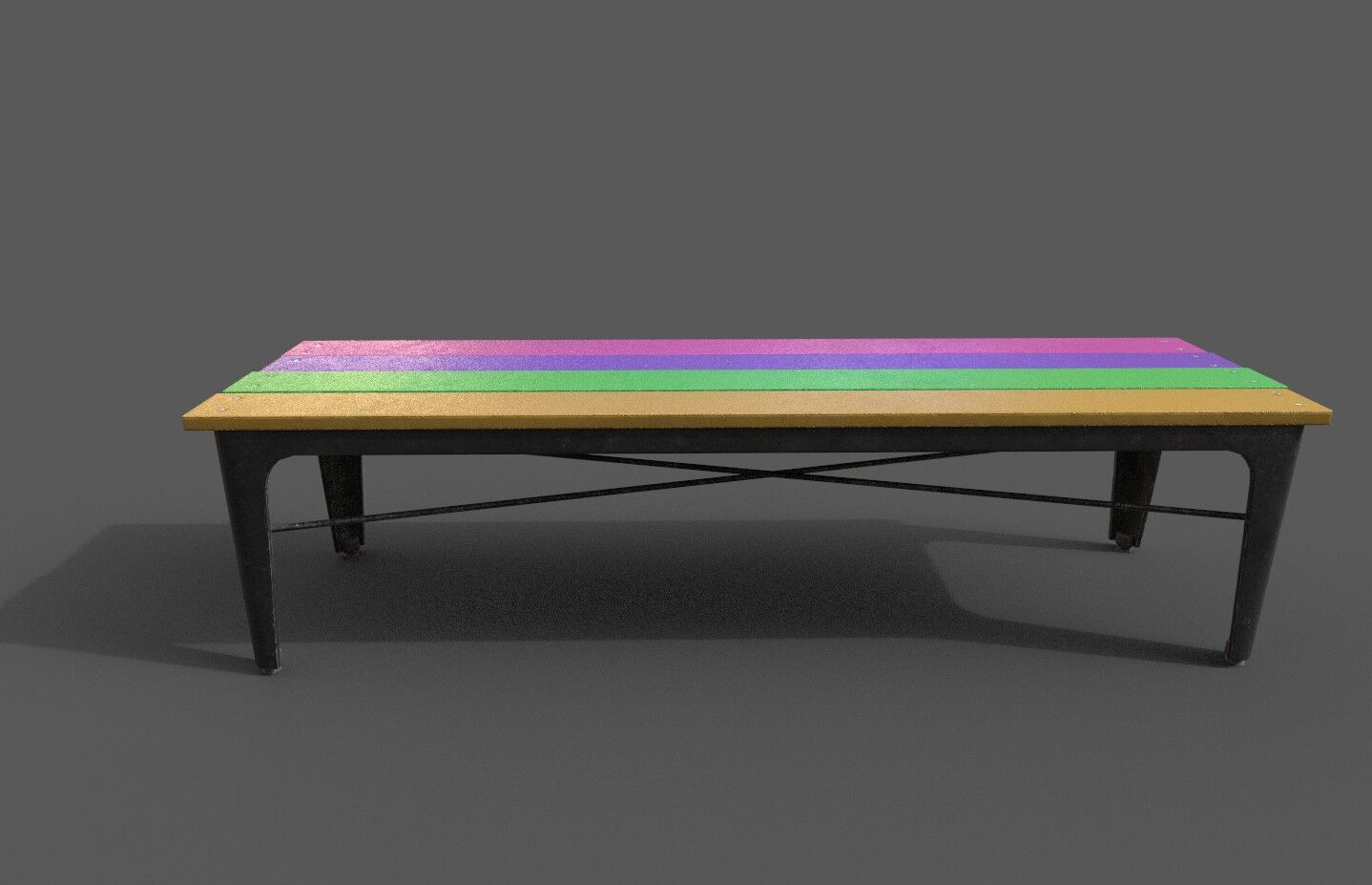 Mega Pack 32 Street Bench Low-poly 3D model_79