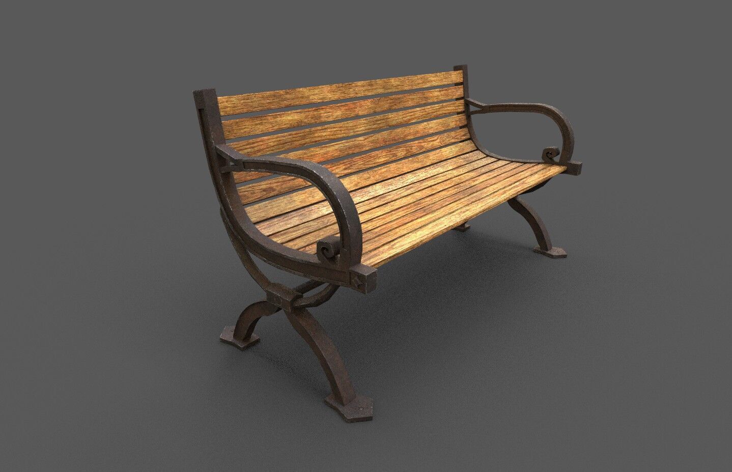 Mega Pack 32 Street Bench Low-poly 3D model_10