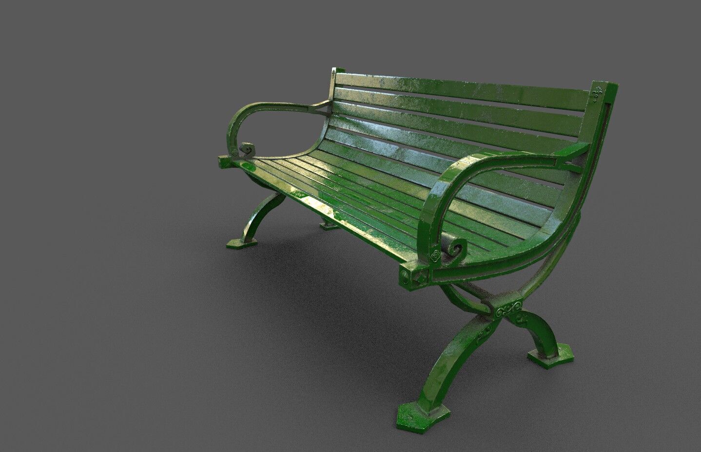 Mega Pack 32 Street Bench Low-poly 3D model_127