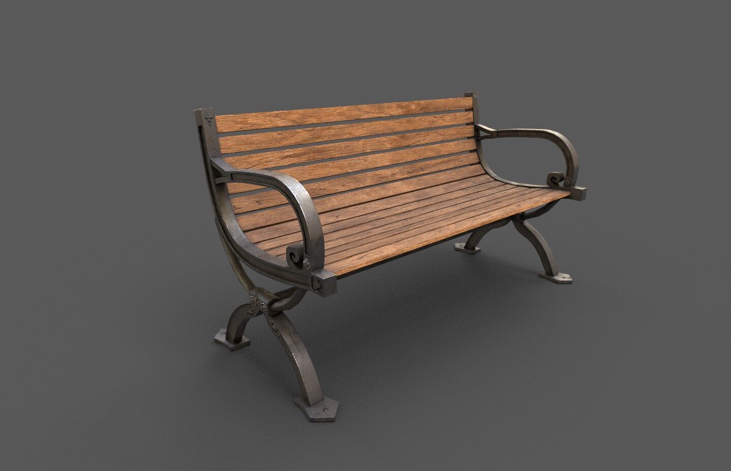 Mega Pack 32 Street Bench Low-poly 3D model_43