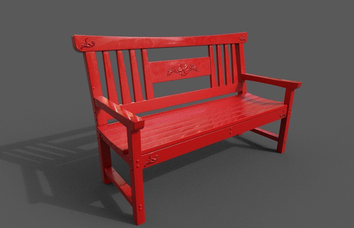 Mega Pack 32 Street Bench Low-poly 3D model_98