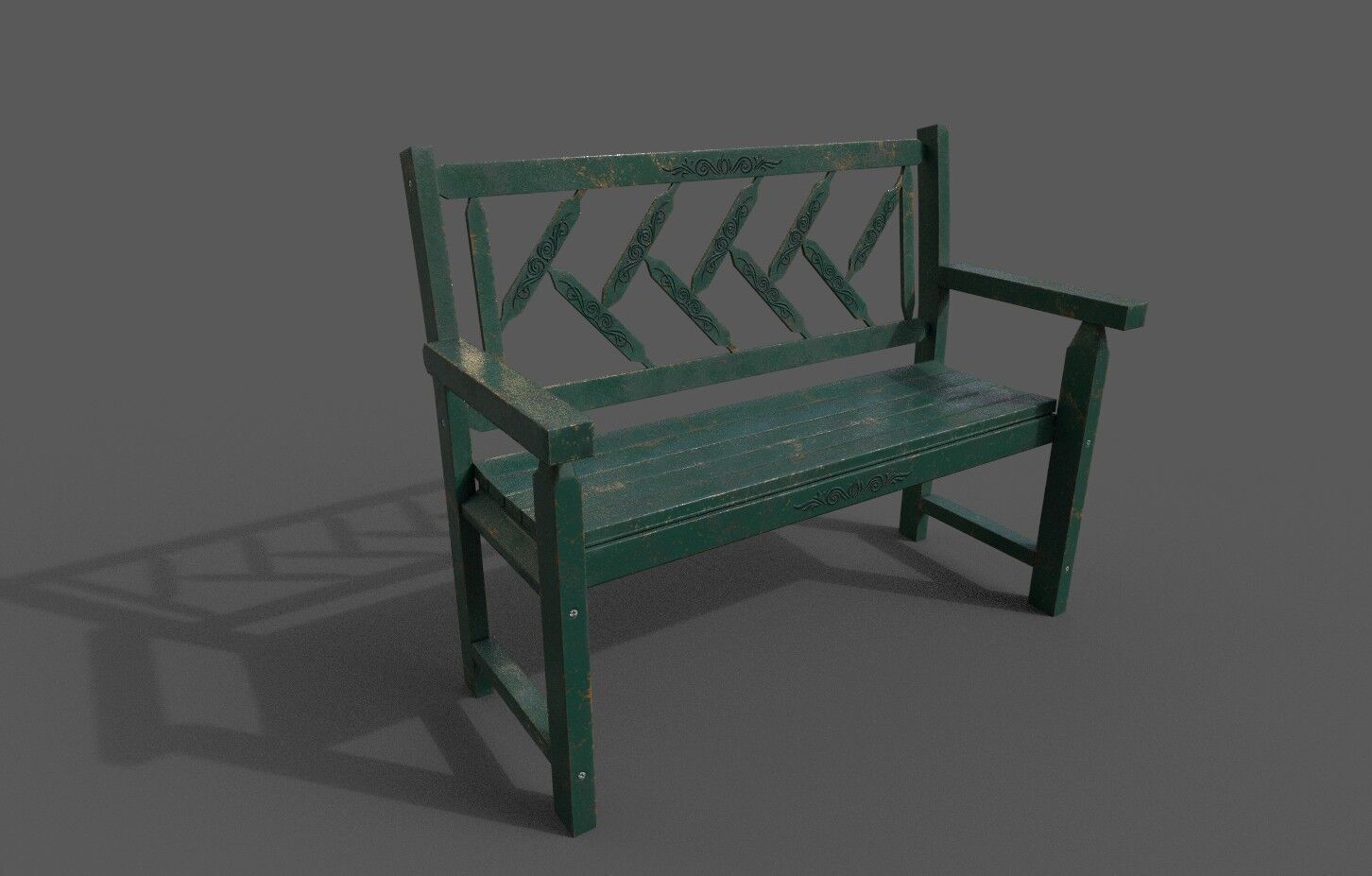 Mega Pack 32 Street Bench Low-poly 3D model_42