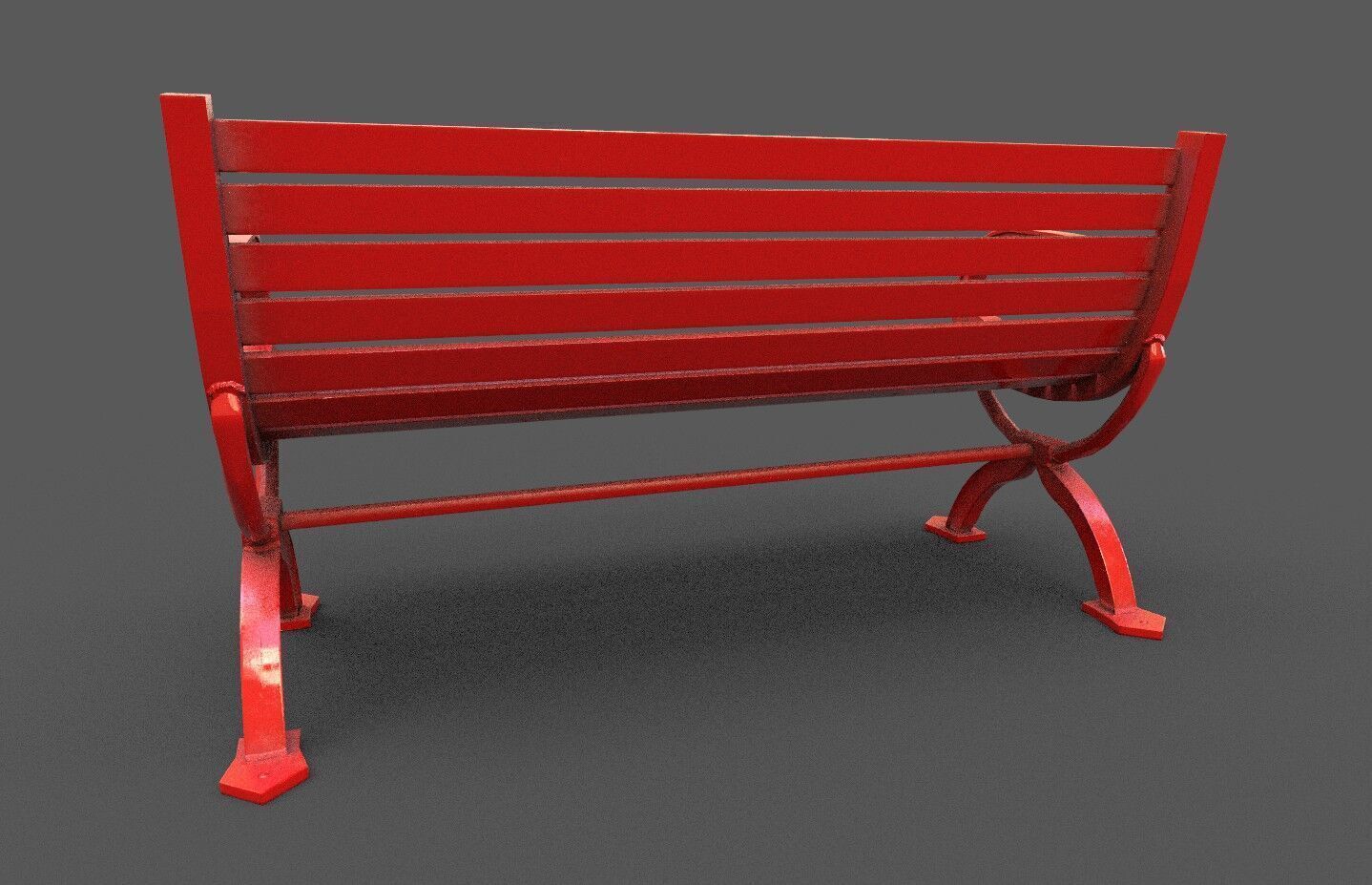 Mega Pack 32 Street Bench Low-poly 3D model_145