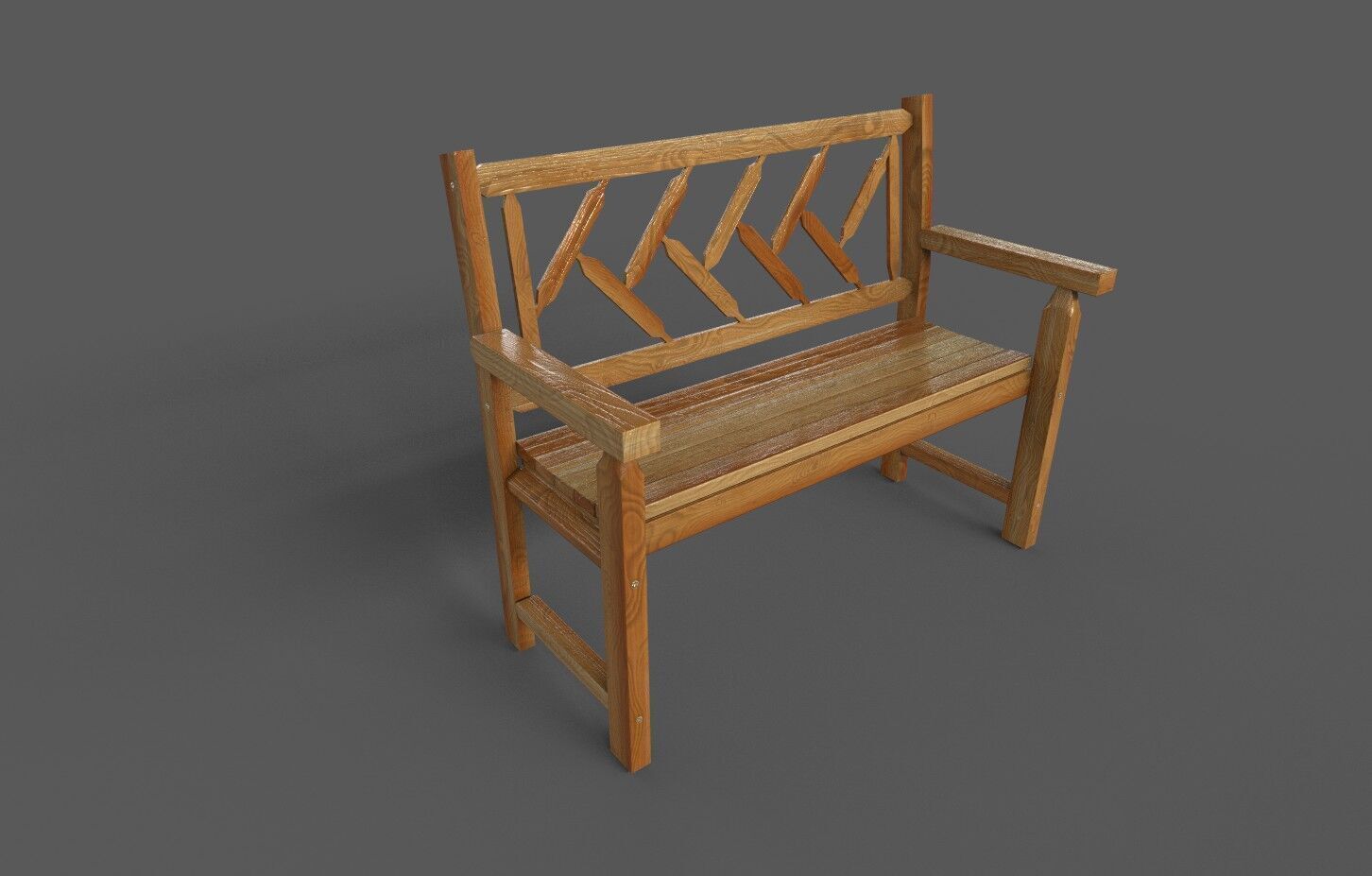 Mega Pack 32 Street Bench Low-poly 3D model_9