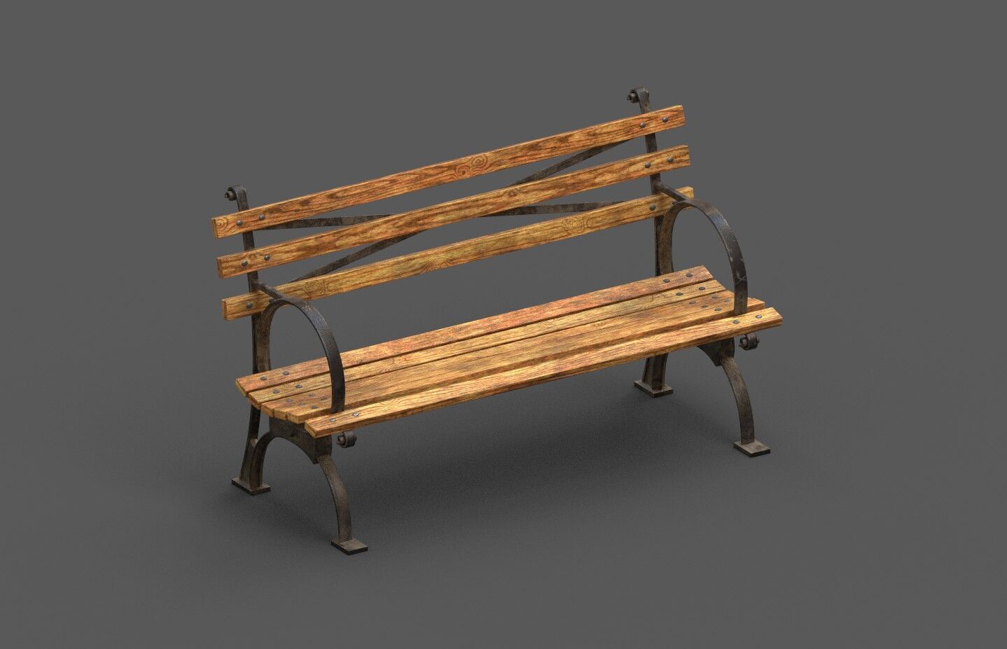 Mega Pack 32 Street Bench Low-poly 3D model_14