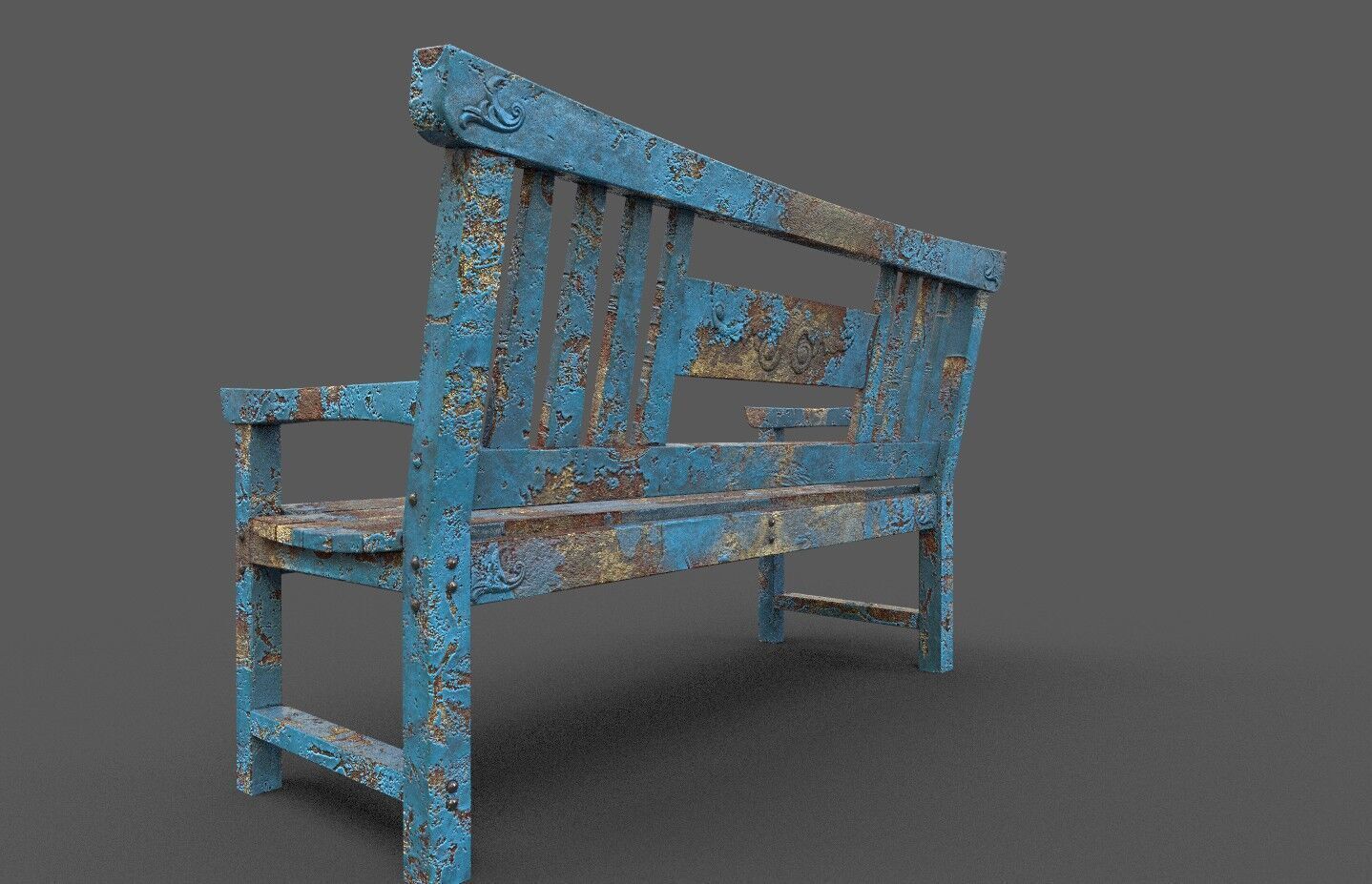 Mega Pack 32 Street Bench Low-poly 3D model_88