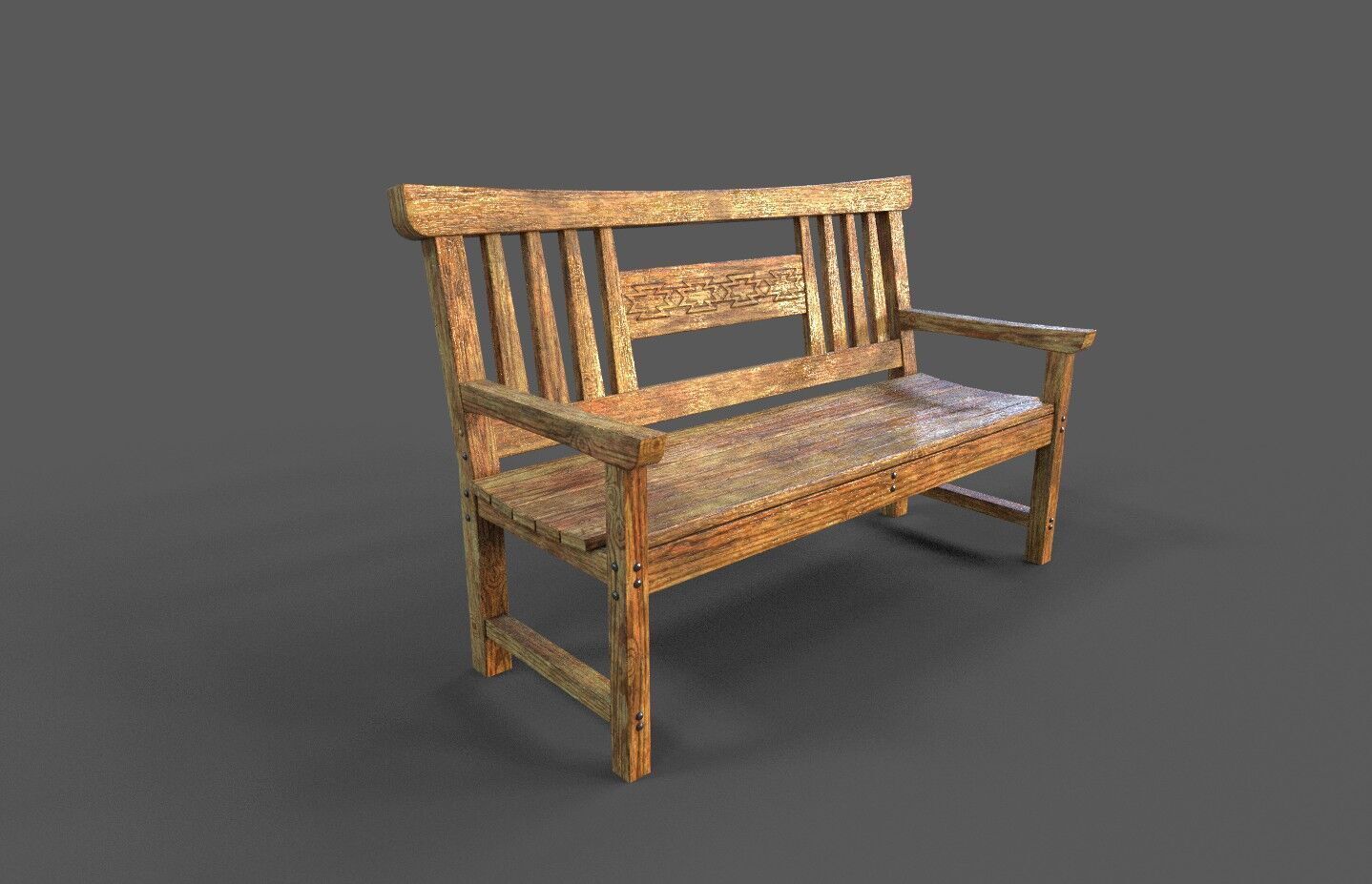 Mega Pack 32 Street Bench Low-poly 3D model_11