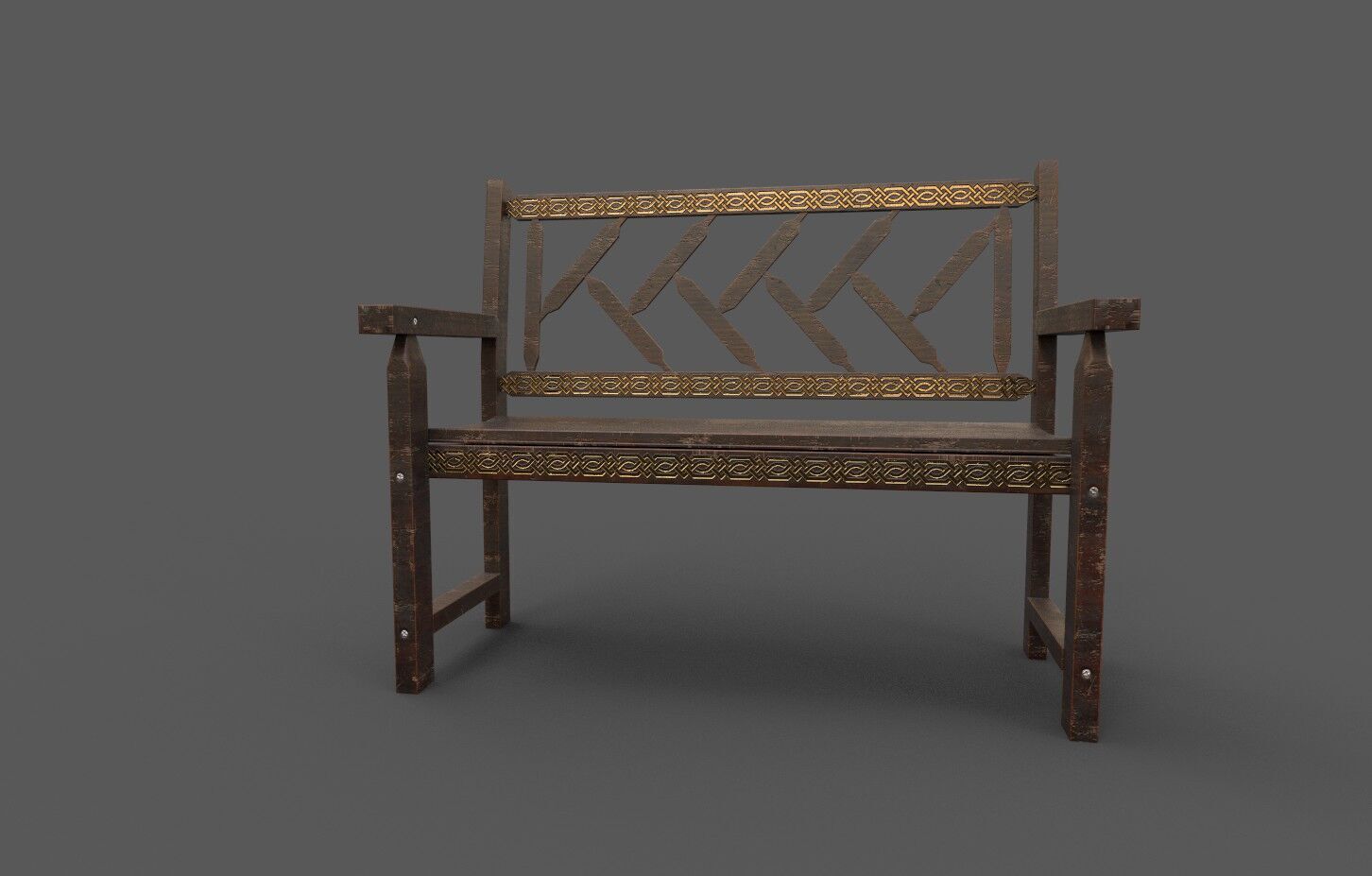 Mega Pack 32 Street Bench Low-poly 3D model_101