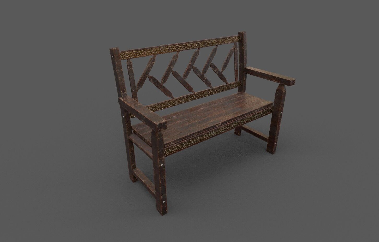Mega Pack 32 Street Bench Low-poly 3D model_96