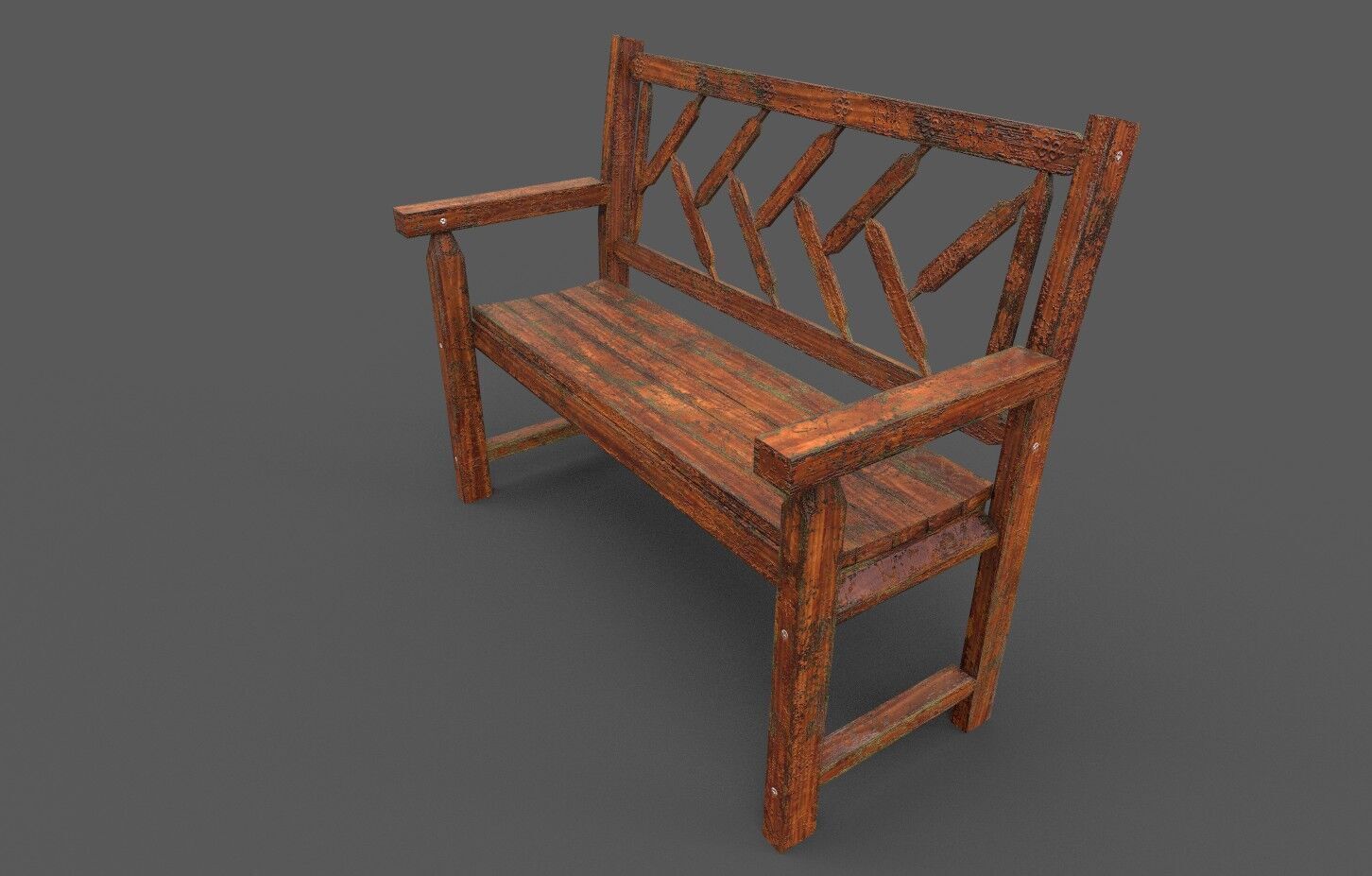 Mega Pack 32 Street Bench Low-poly 3D model_81