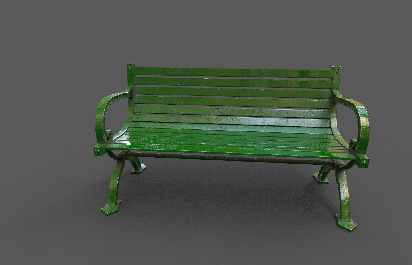 Mega Pack 32 Street Bench Low-poly 3D model_124
