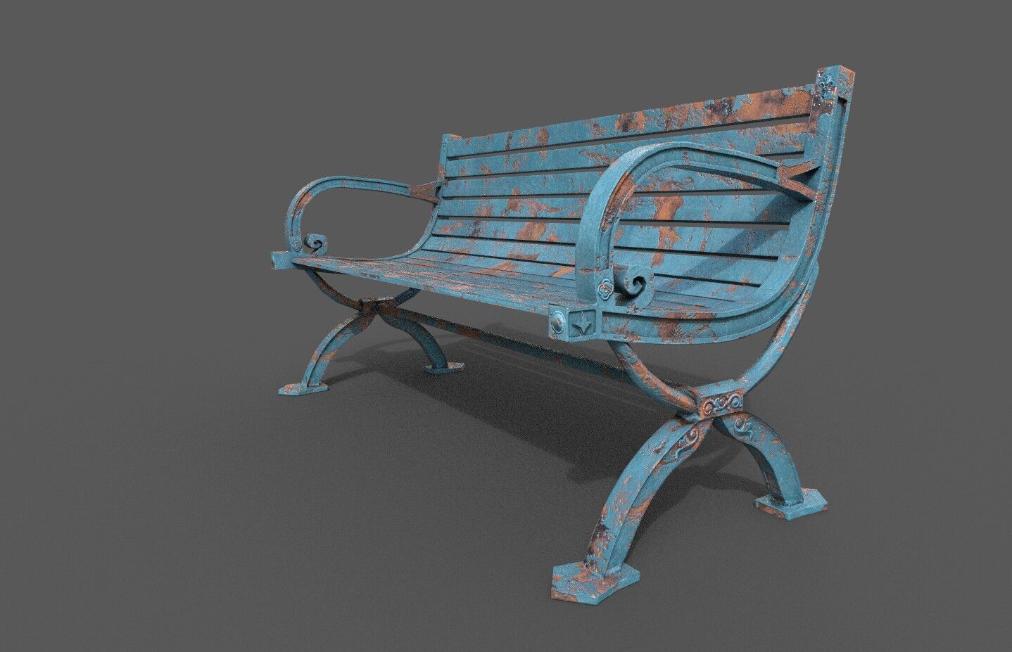 Mega Pack 32 Street Bench Low-poly 3D model_82