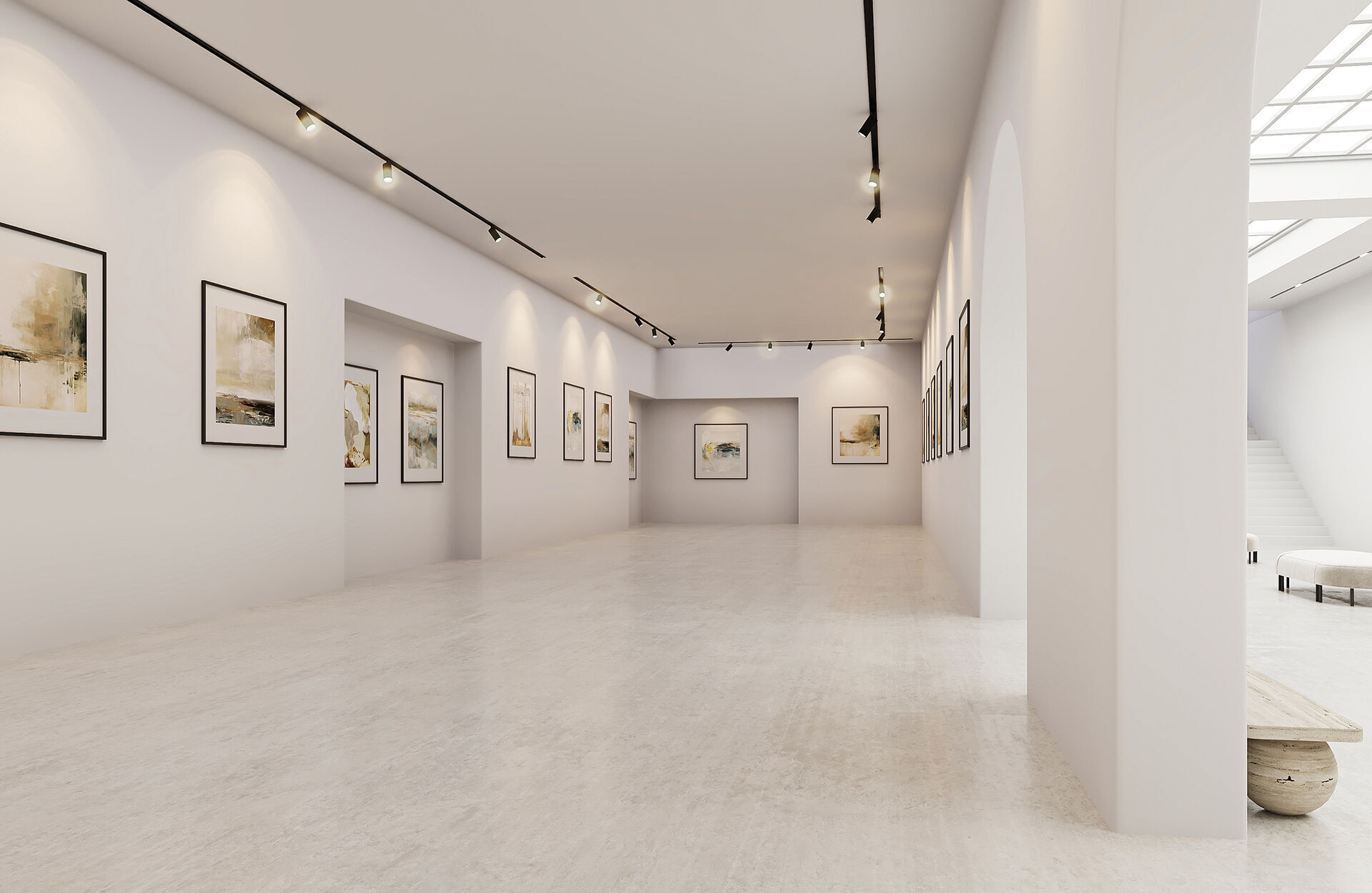 Interior Art Gallery 03 Low-poly 3D model_11