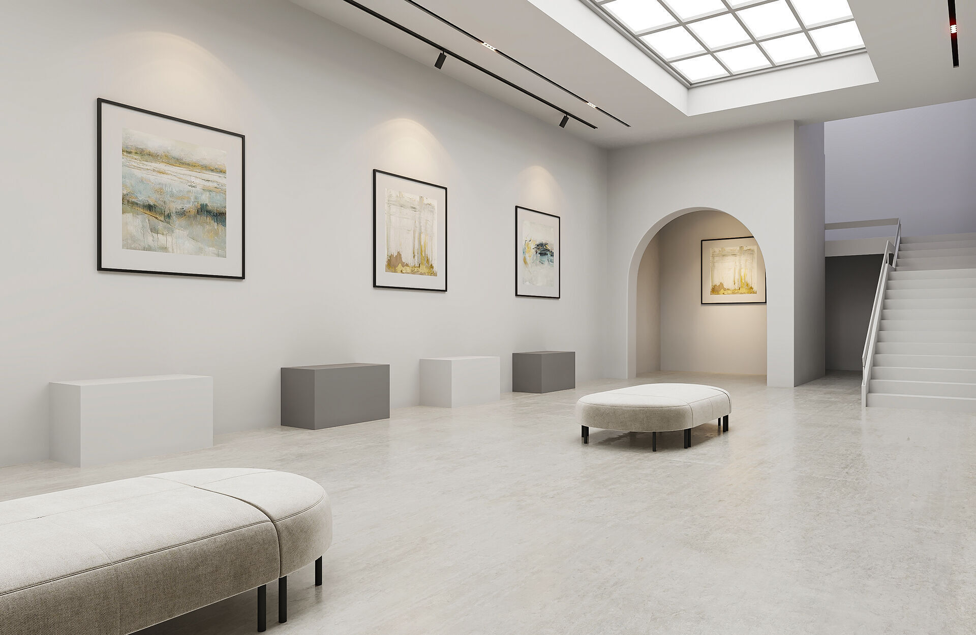 Interior Art Gallery 03 Low-poly 3D model_8