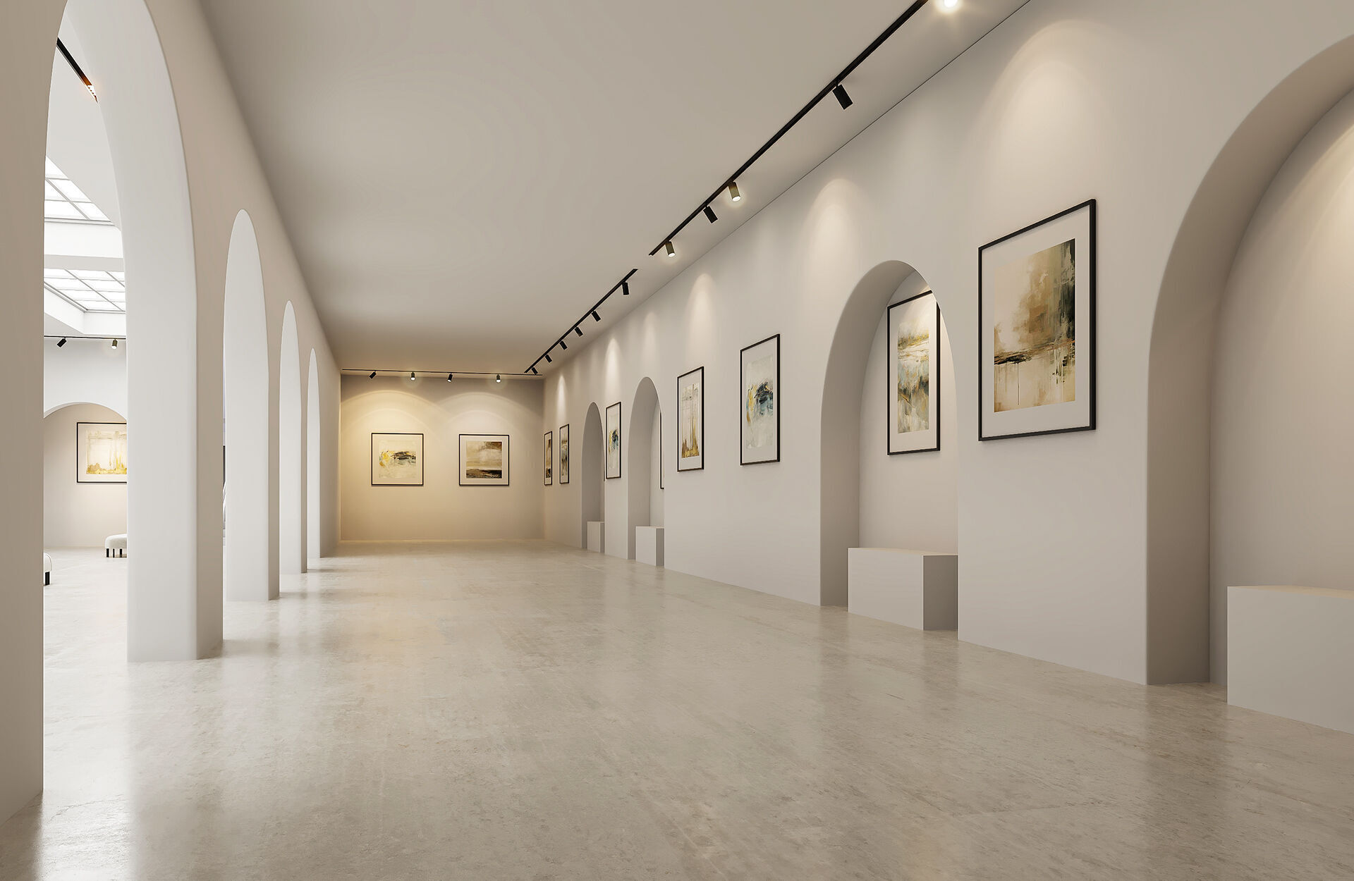 Interior Art Gallery 03 Low-poly 3D model_4