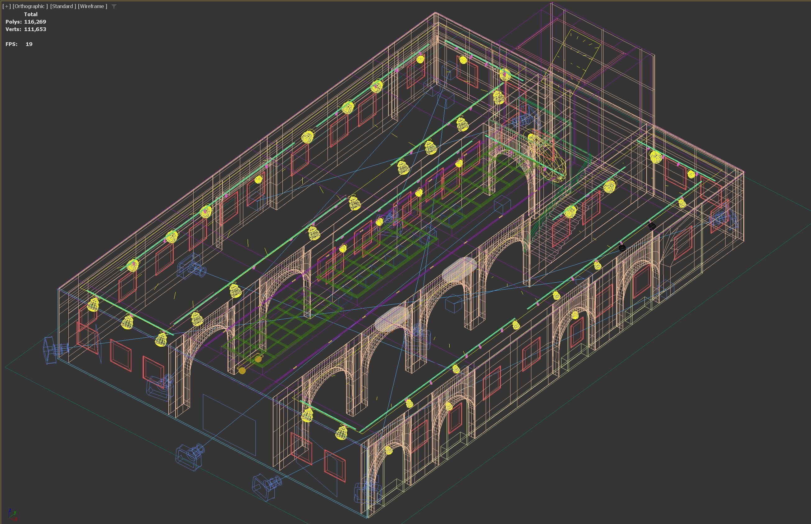 Interior Art Gallery 03 Low-poly 3D model_19