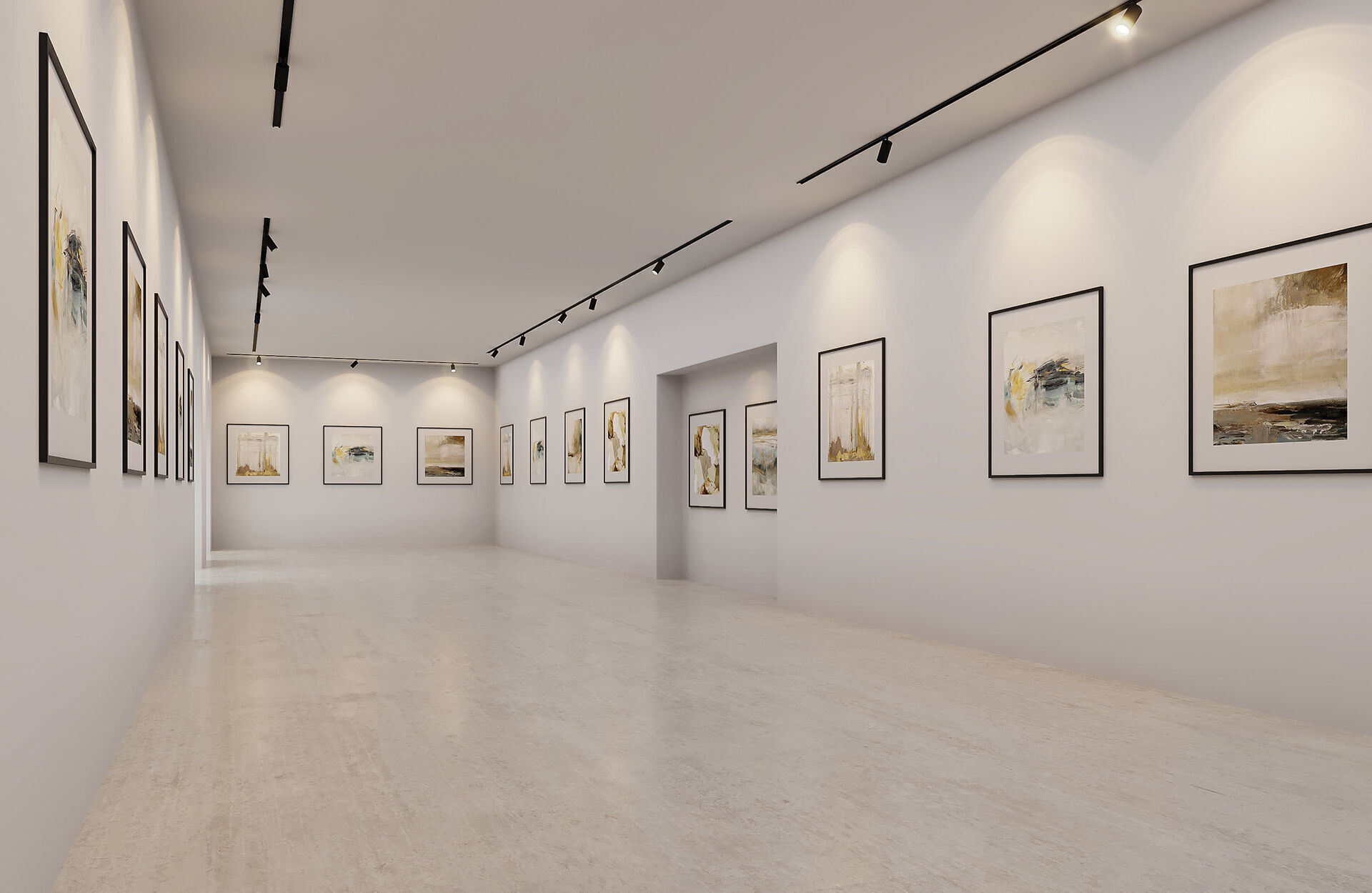 Interior Art Gallery 03 Low-poly 3D model_9