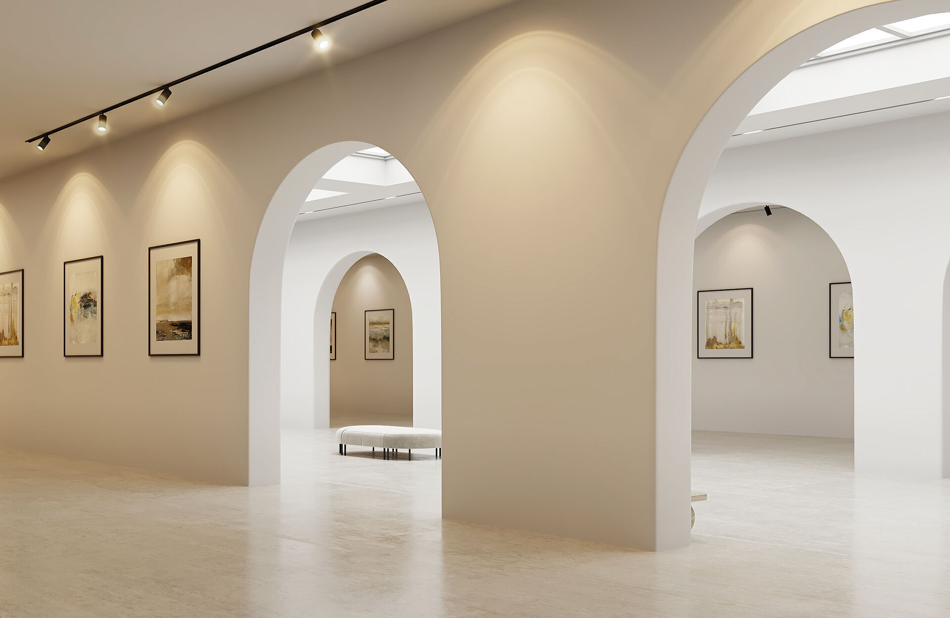 Interior Art Gallery 03 Low-poly 3D model_6