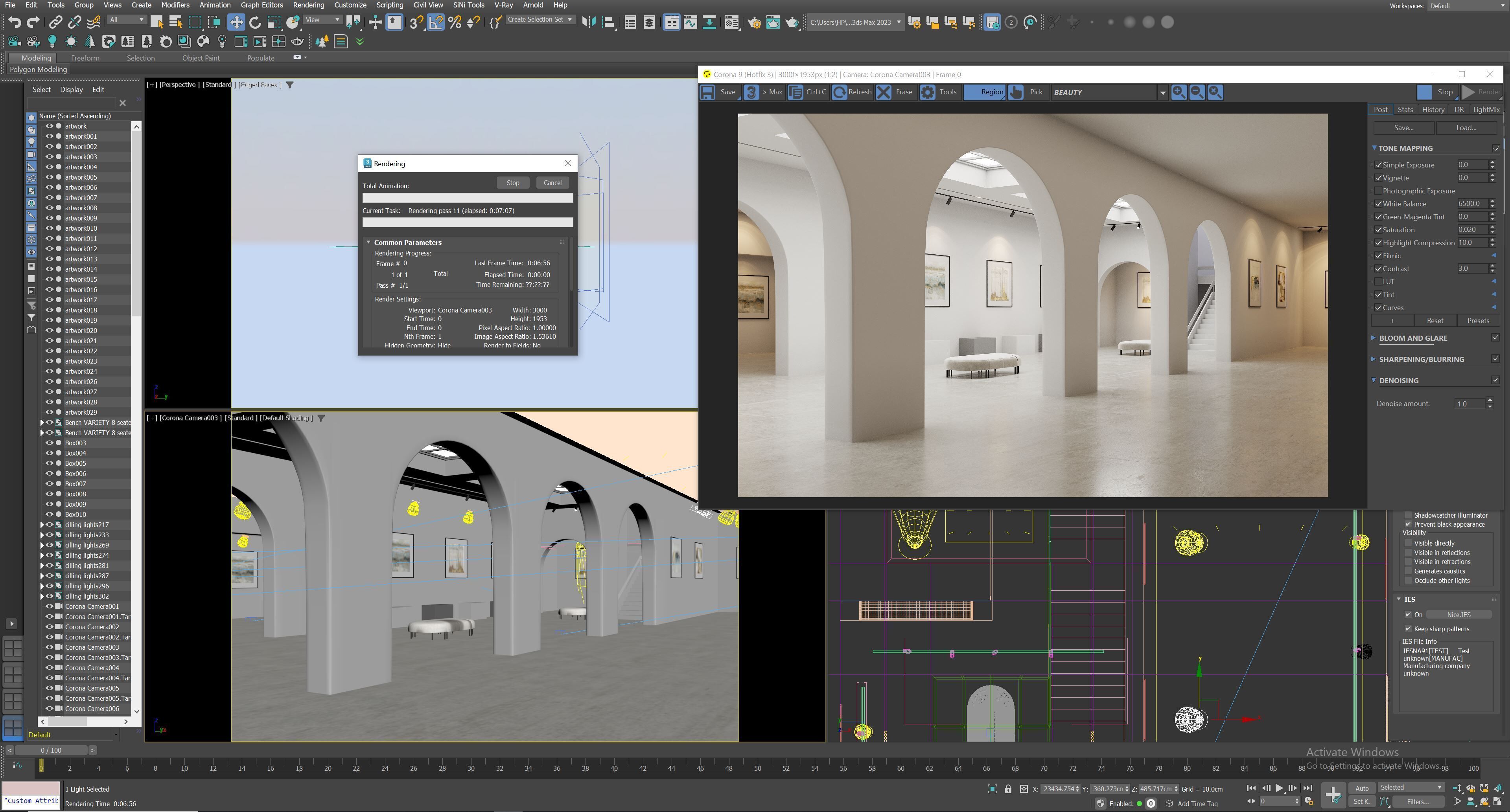 Interior Art Gallery 03 Low-poly 3D model_13