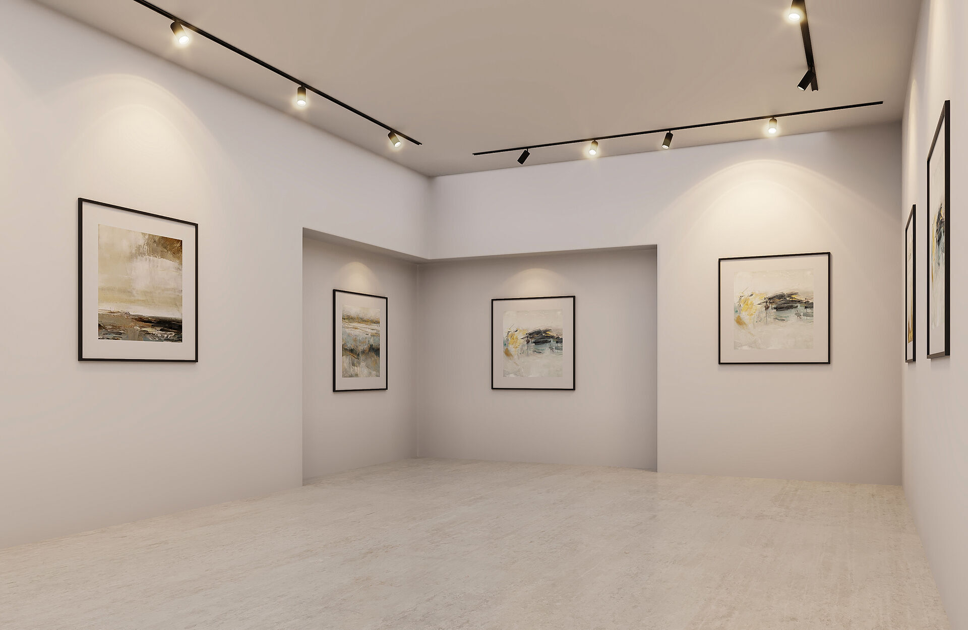 Interior Art Gallery 03 Low-poly 3D model_10