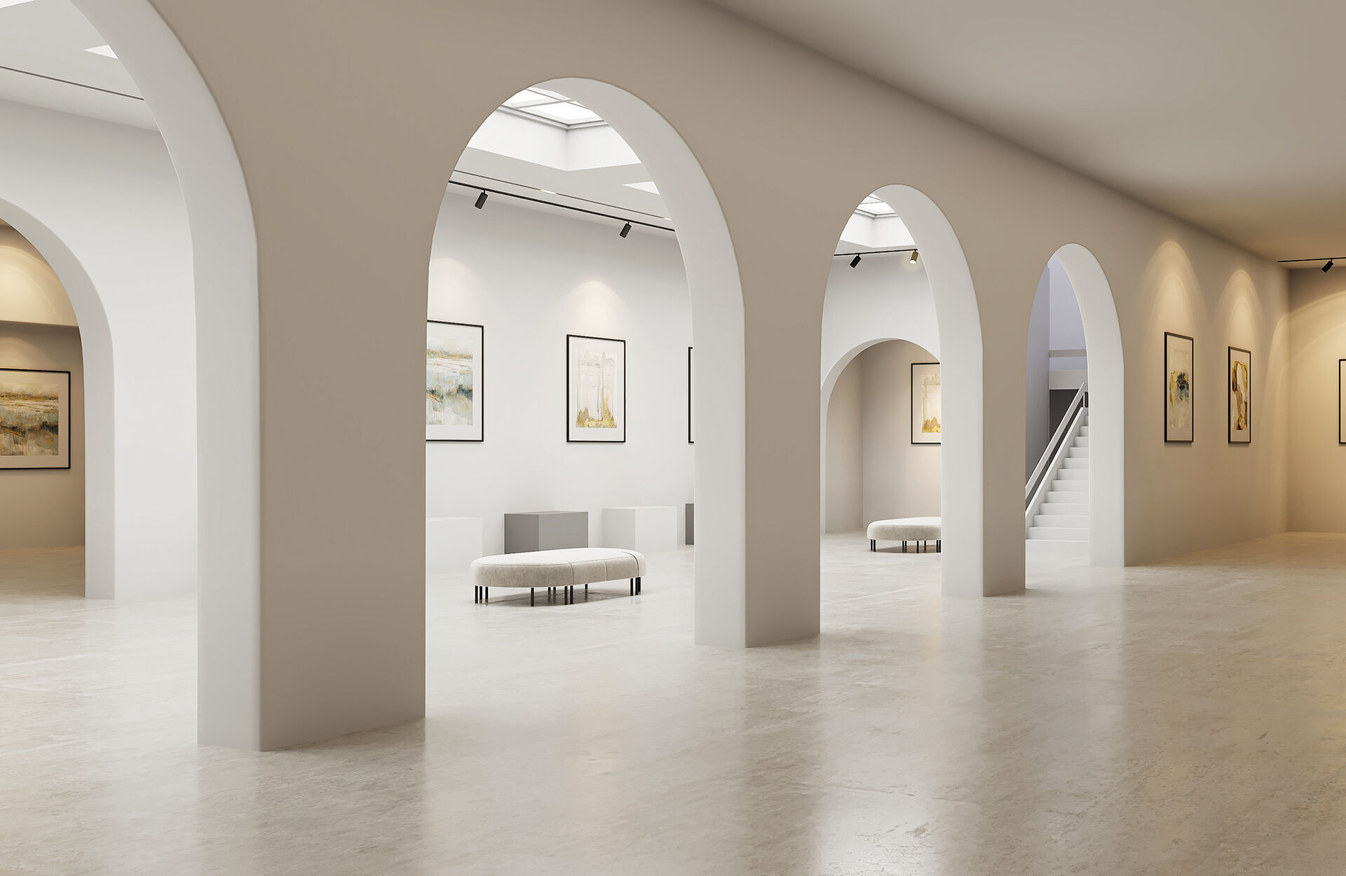 Interior Art Gallery 03 Low-poly 3D model_5