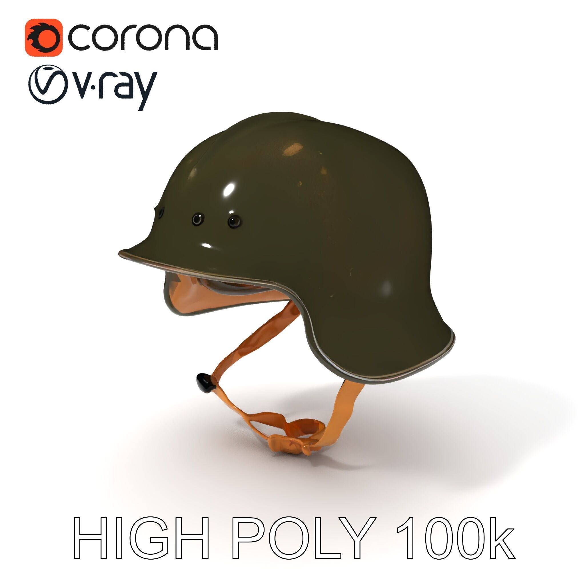 Military Helmet D Model Pack with Detailed Textures Low-poly 3D model_3