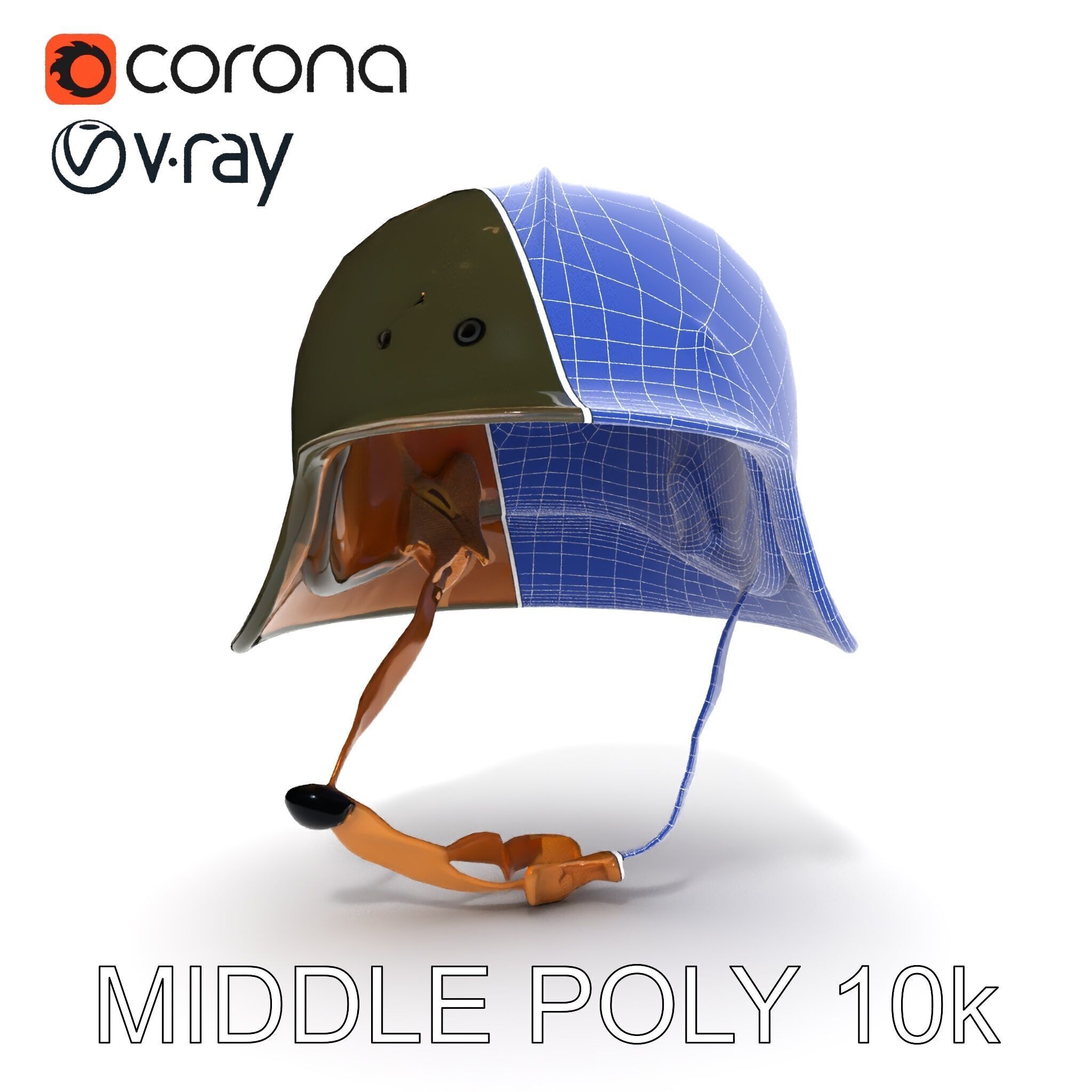 Military Helmet D Model Pack with Detailed Textures Low-poly 3D model_9