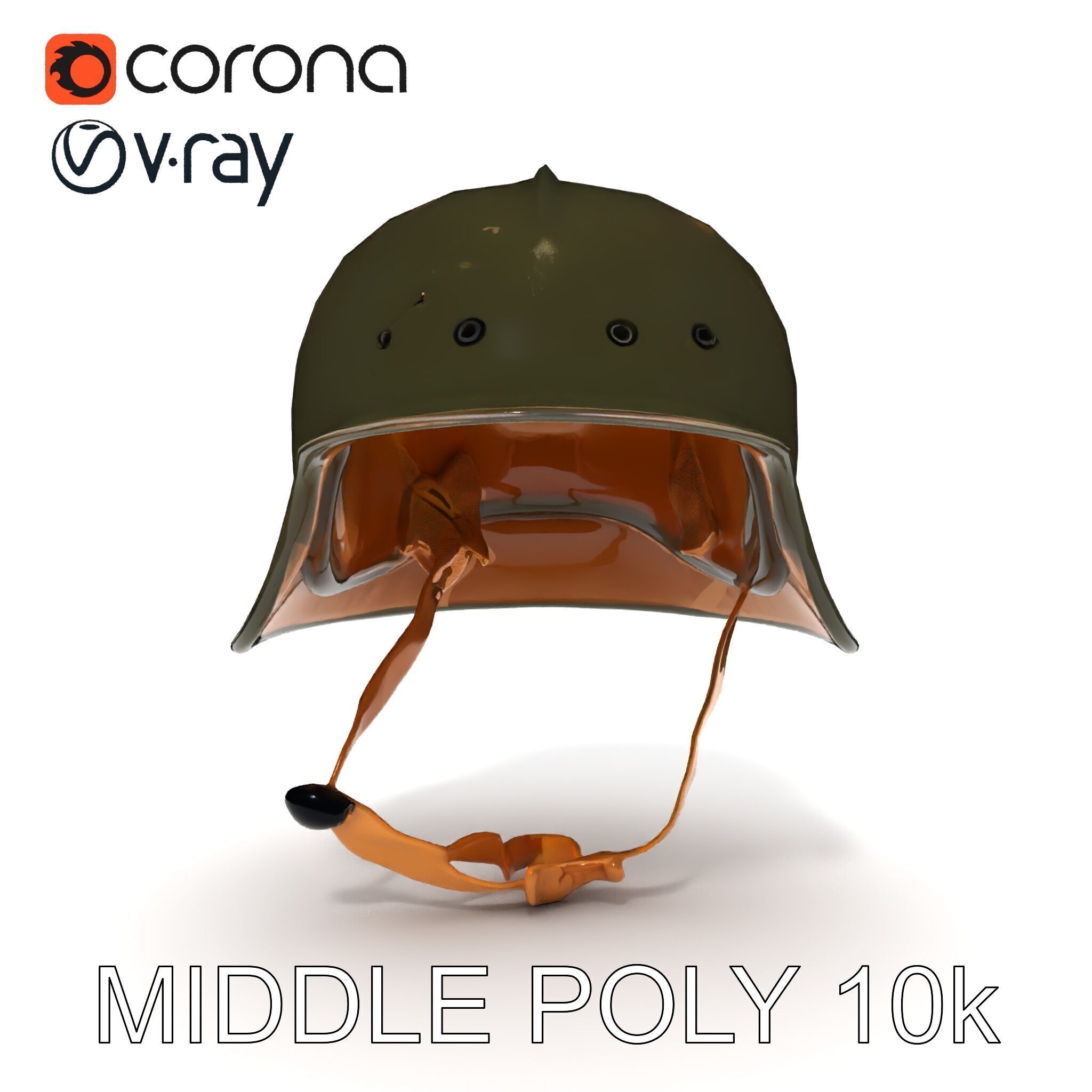 Military Helmet D Model Pack with Detailed Textures Low-poly 3D model_32