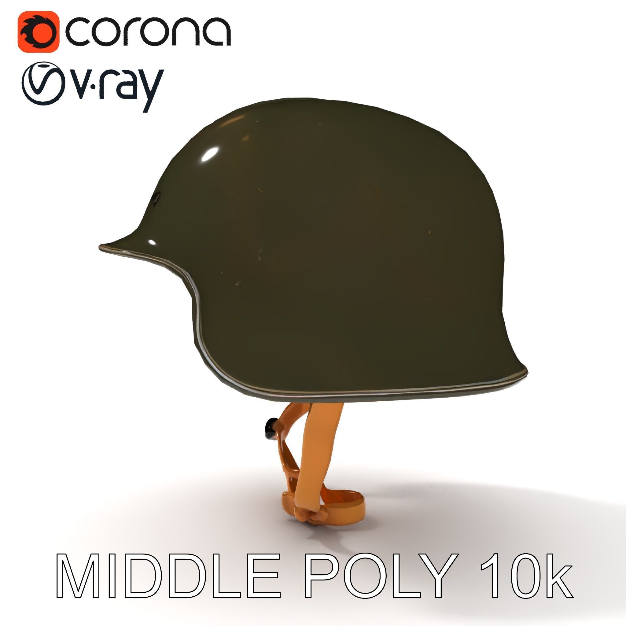 Military Helmet D Model Pack with Detailed Textures Low-poly 3D model_6