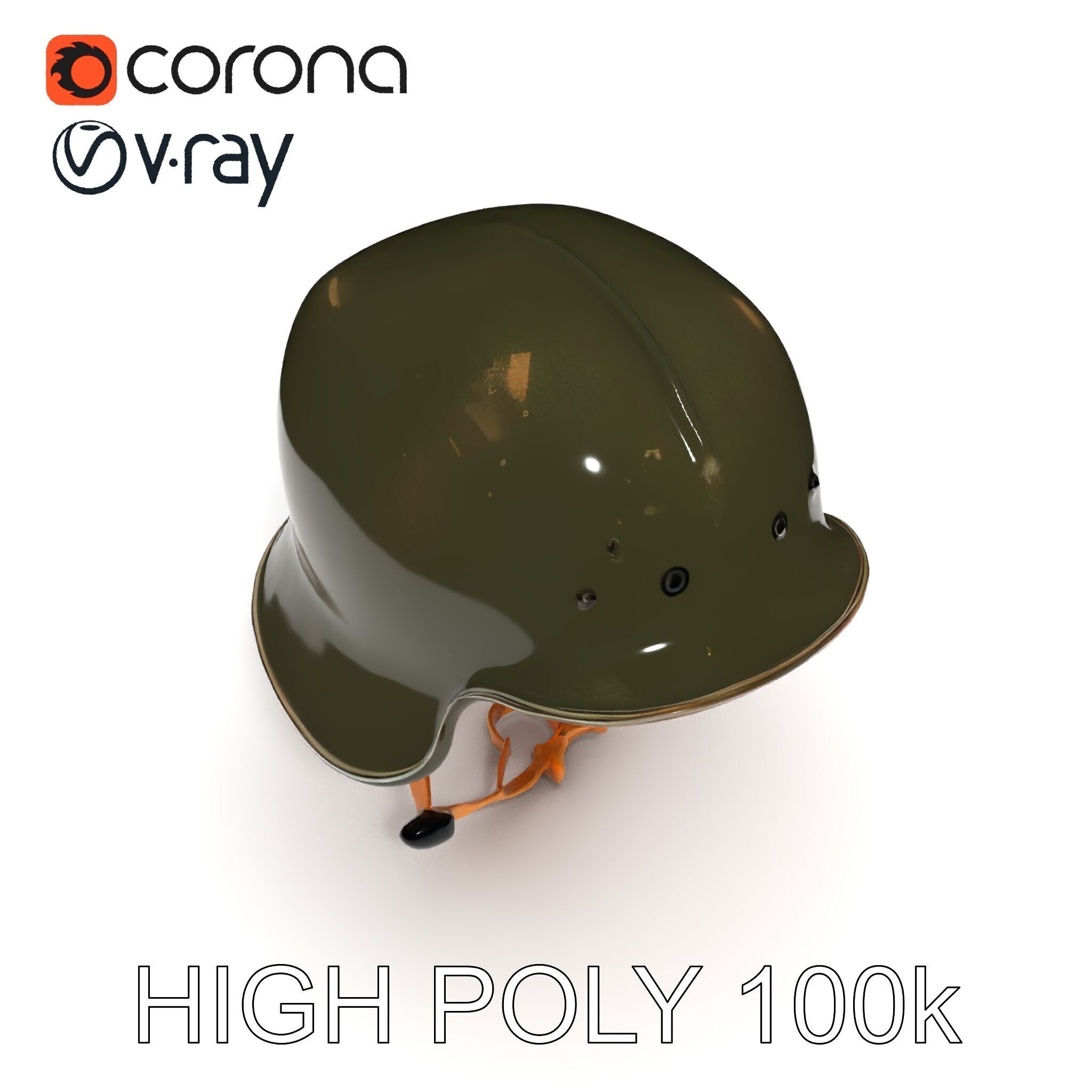 Military Helmet D Model Pack with Detailed Textures Low-poly 3D model_14