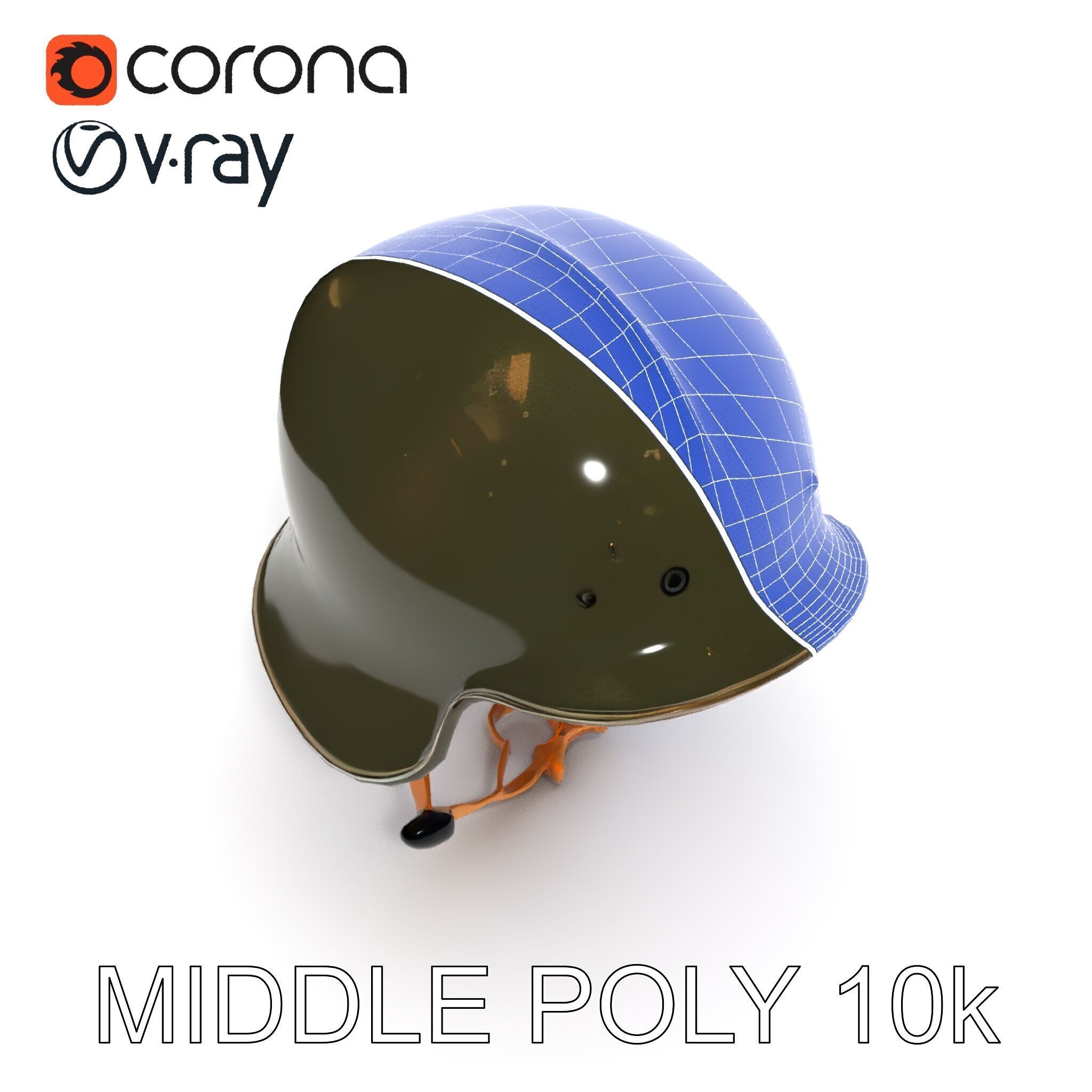 Military Helmet D Model Pack with Detailed Textures Low-poly 3D model_18