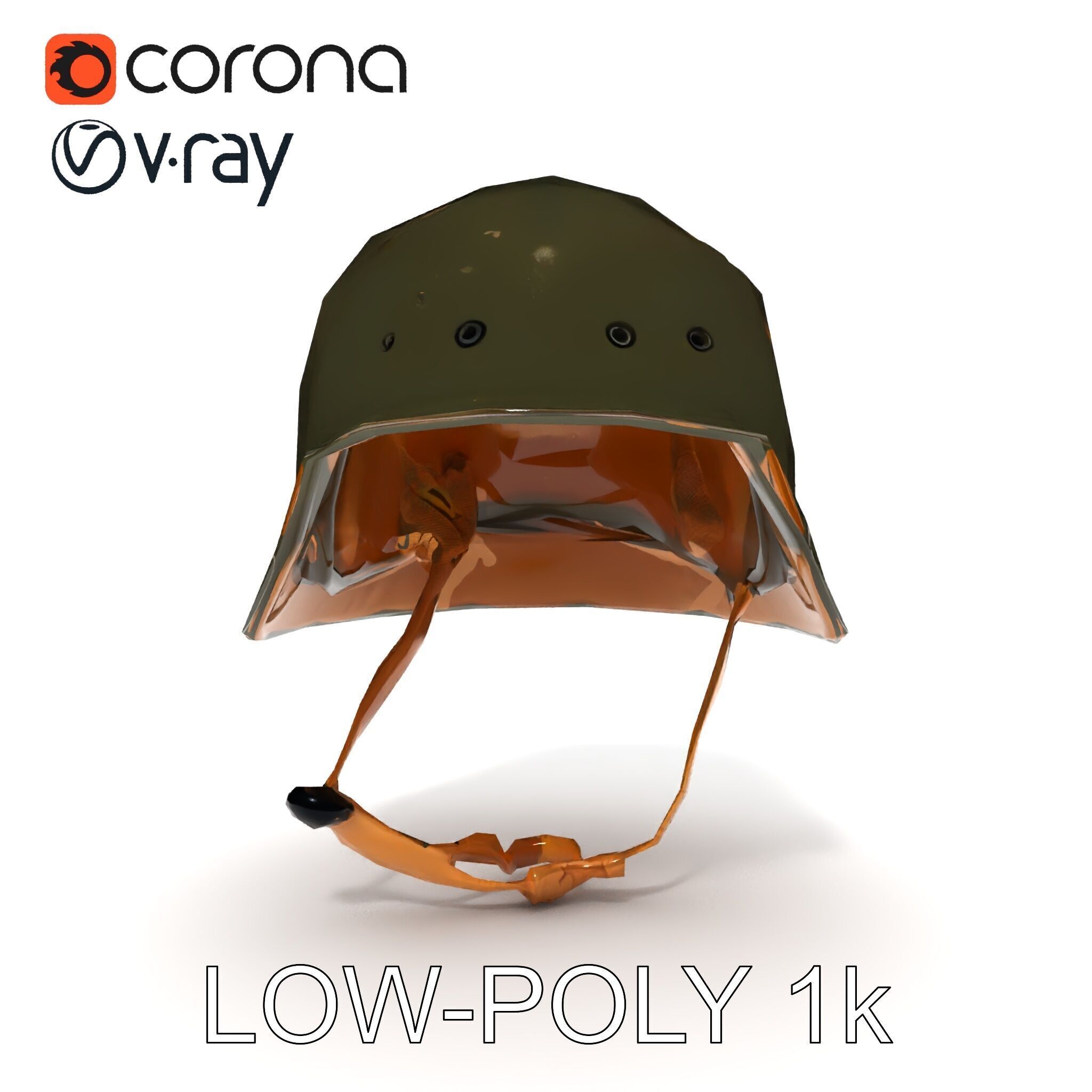 Military Helmet D Model Pack with Detailed Textures Low-poly 3D model_30