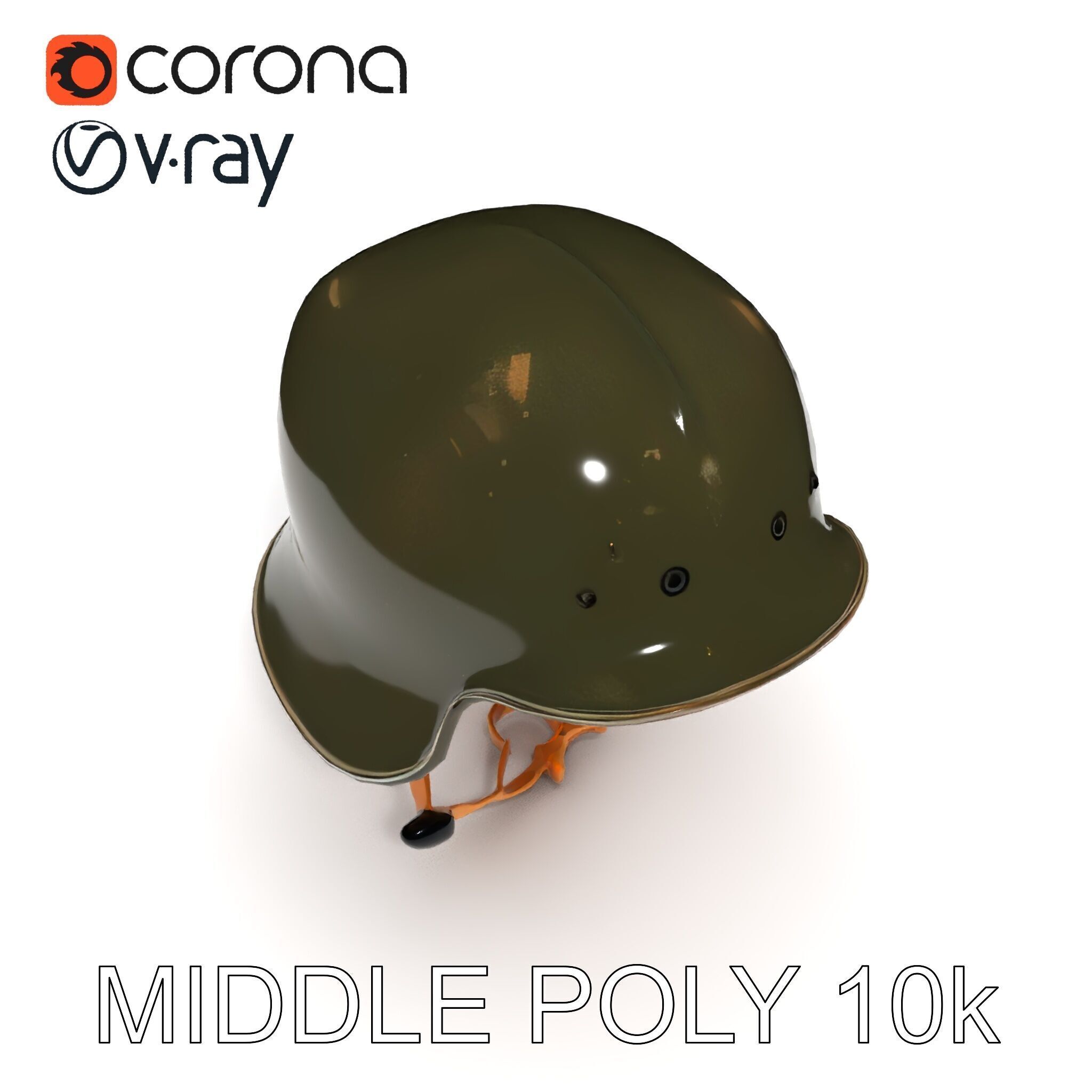 Military Helmet D Model Pack with Detailed Textures Low-poly 3D model_20