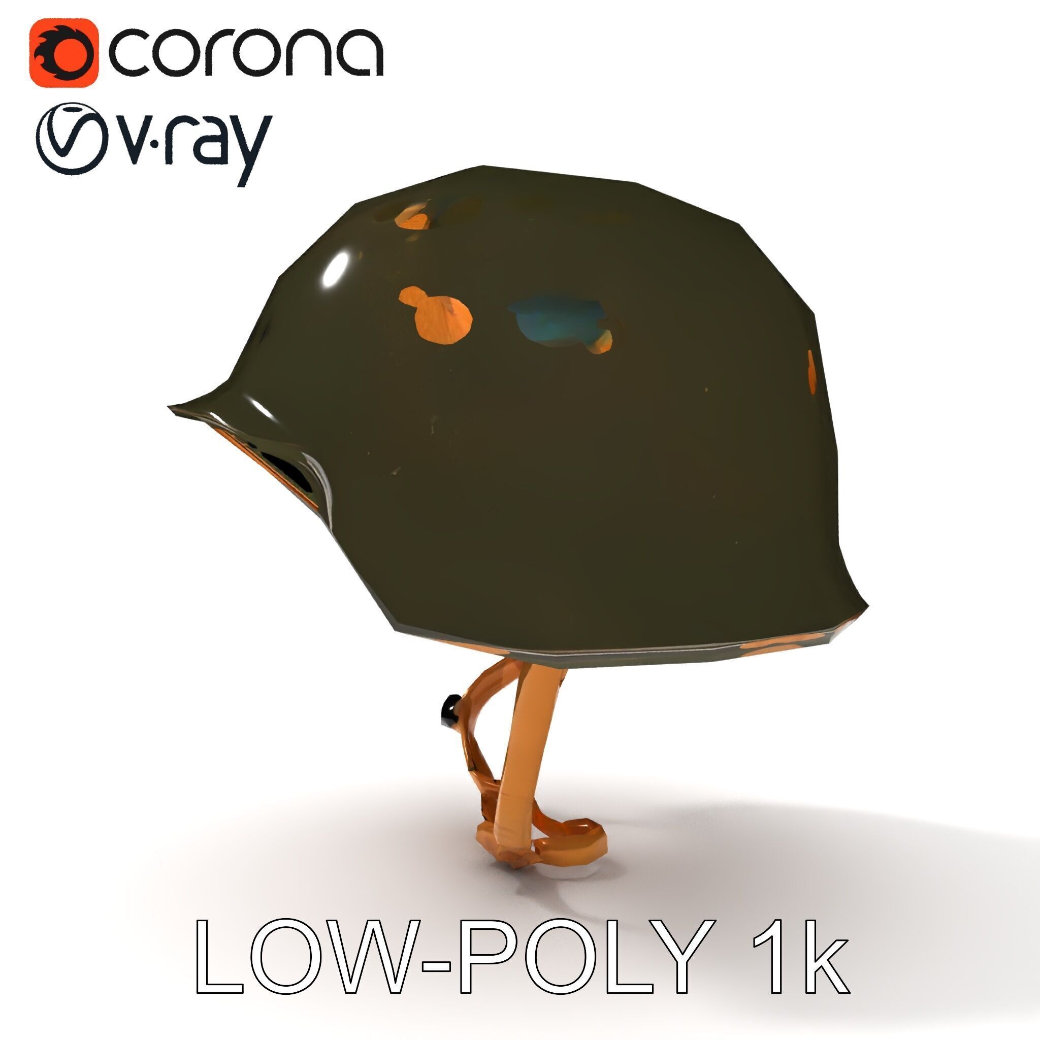 Military Helmet D Model Pack with Detailed Textures Low-poly 3D model_16